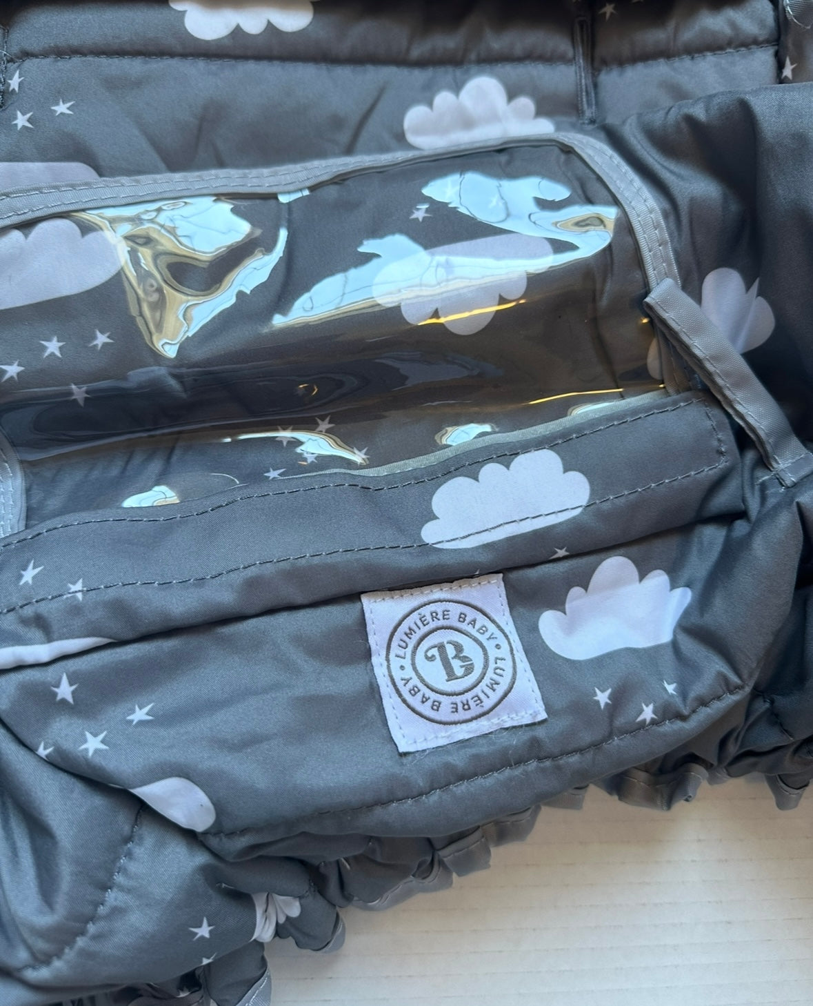 #93 Lumiere Baby Gray Cloud Cart Cover