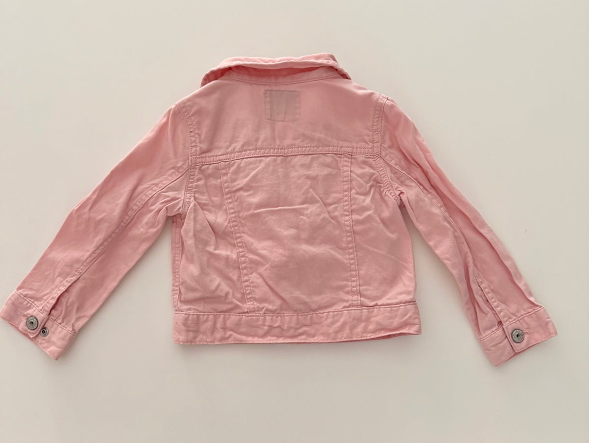 #117, Girls 4T, OshKosh pink cotton jacket, VGUC