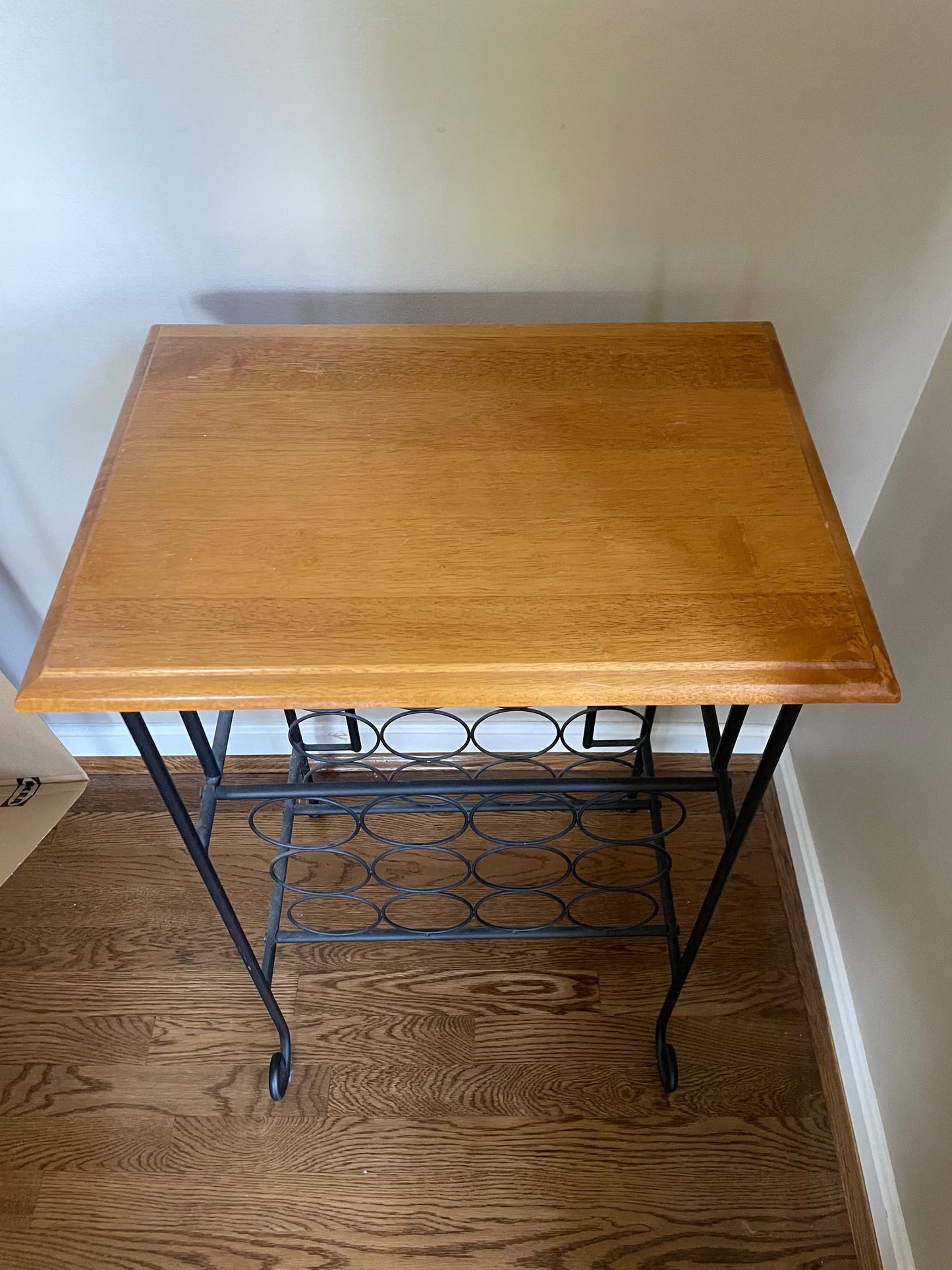 #57 Wine Rack, wood and metal