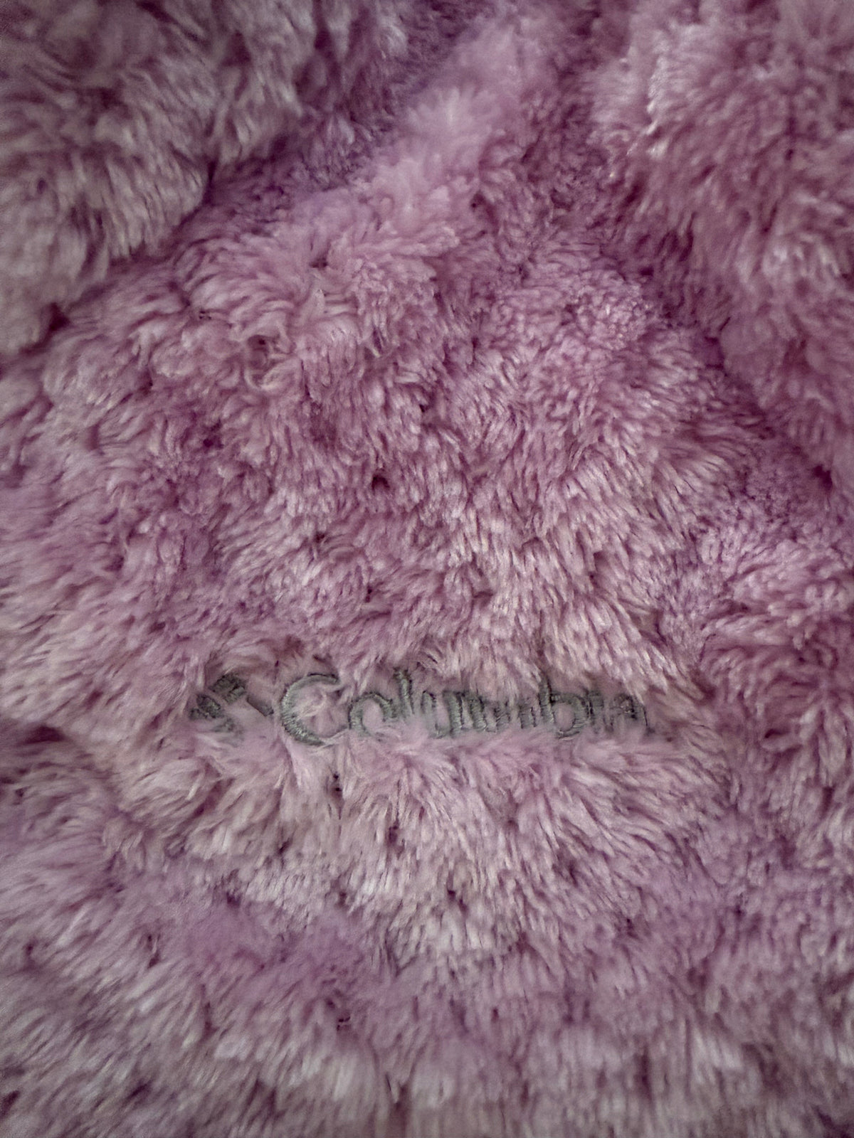 #117, Girls 3T, Columbia purple teddy jacket, EUC