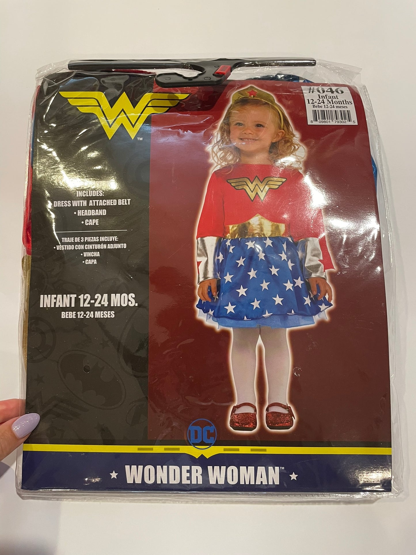 #126 Girls Wonder woman Costume 12-24M