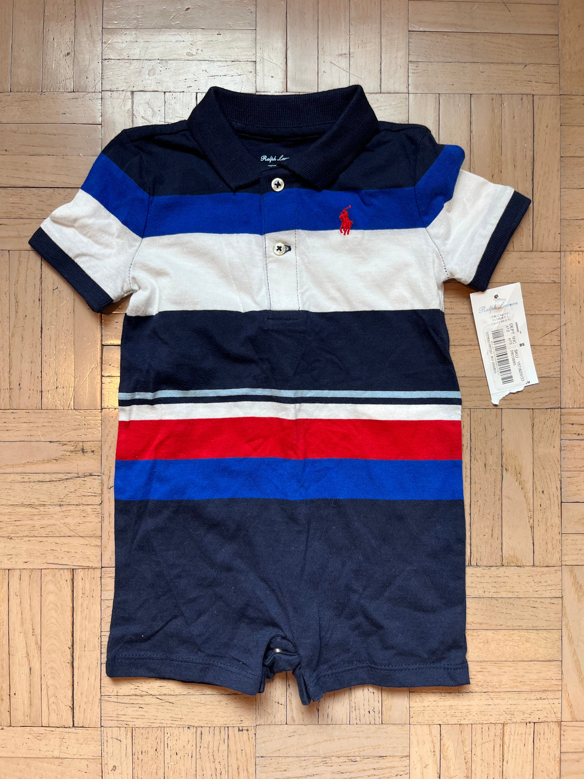 #195 NWT Polo Ralph Lauren 9 month coverall