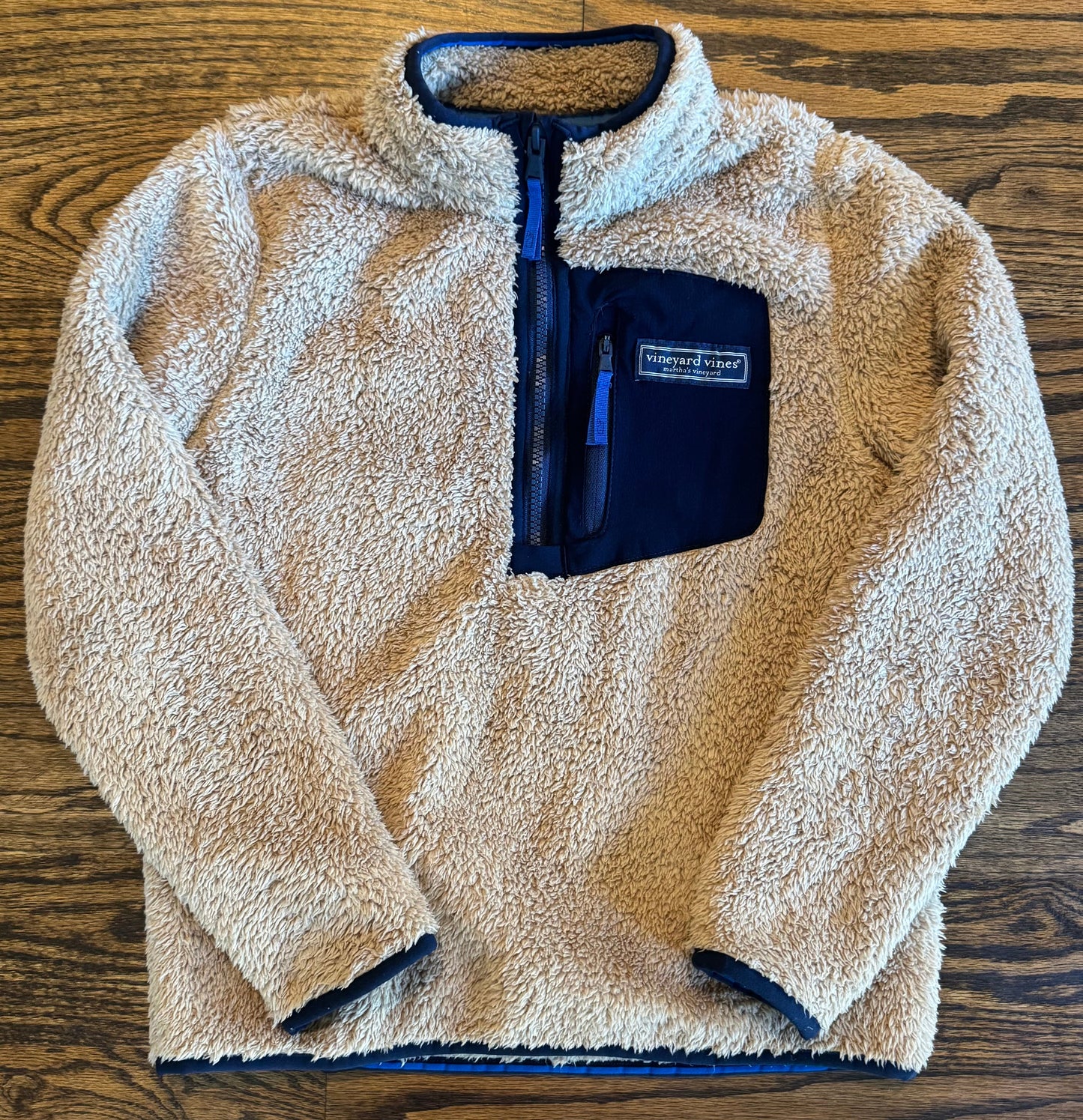 Seller #172 REDUCED Vineyard Vines Boys Sherpa Quarter Zip Pullover Size 8-10