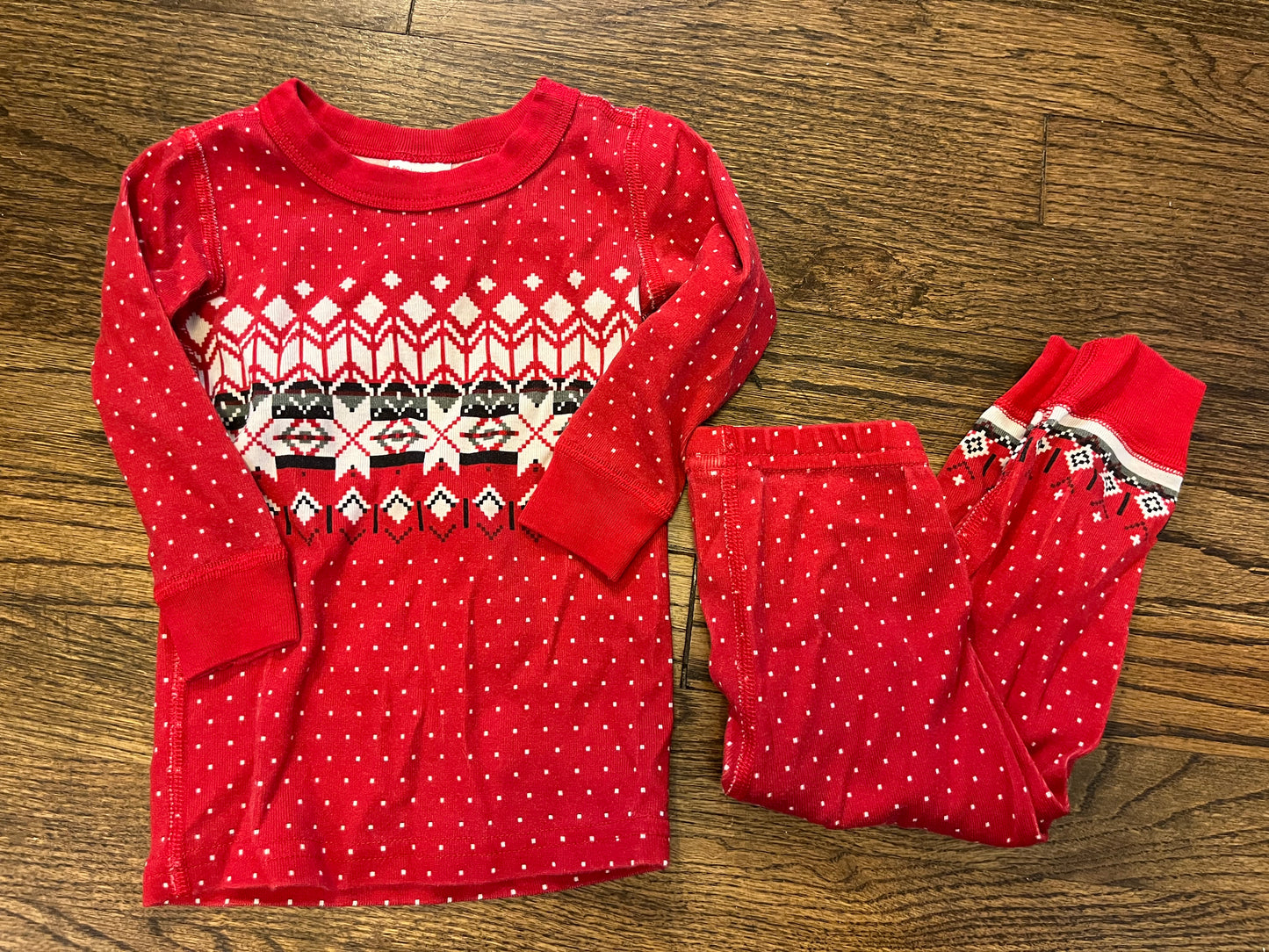 #67 Hanna Andersson Fair Isle Pajamas 18-24 months (1 of 2)