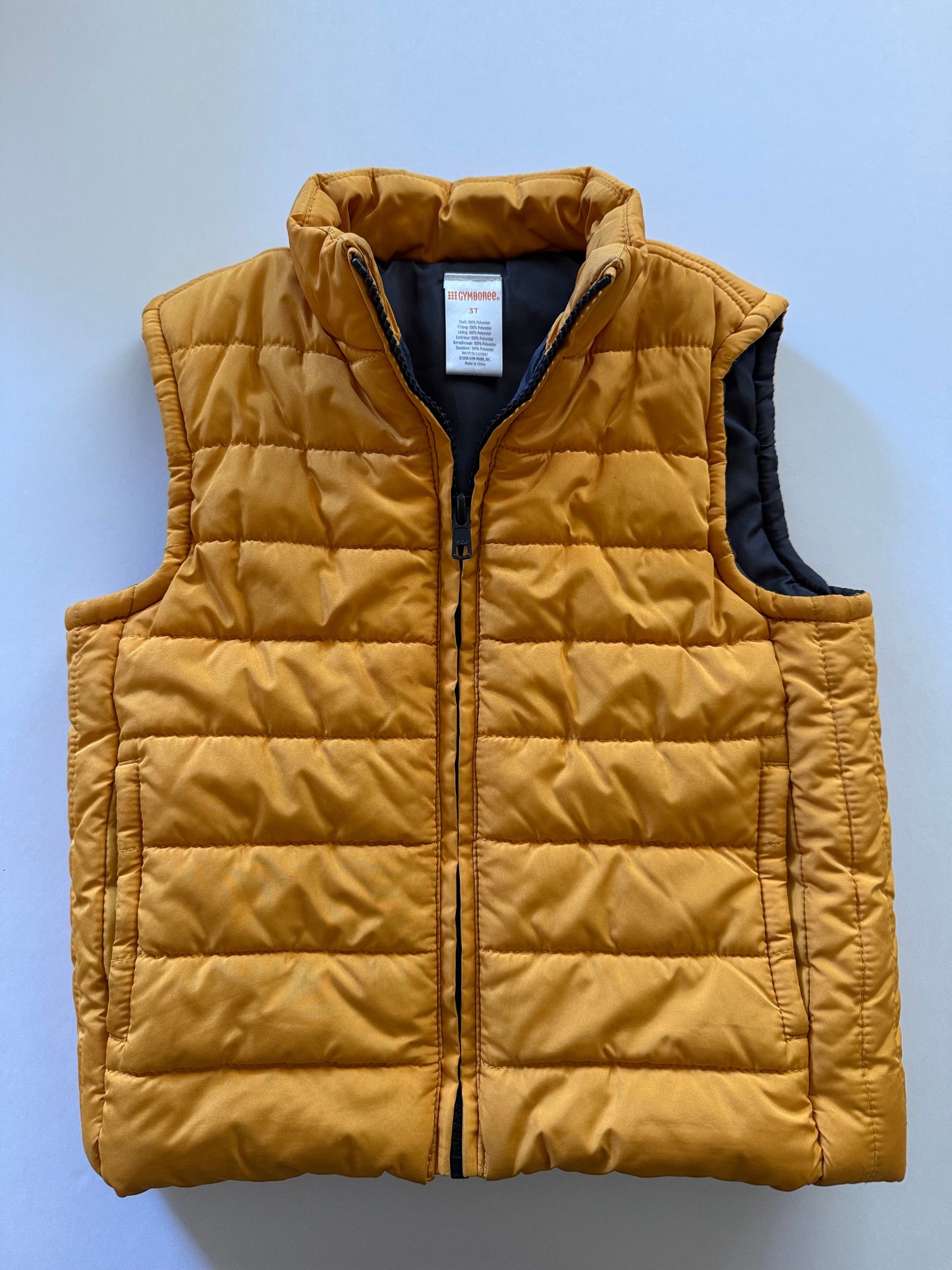 REDUCED #92 Boys 3 t Gymboree yellow puffy winter zip vest