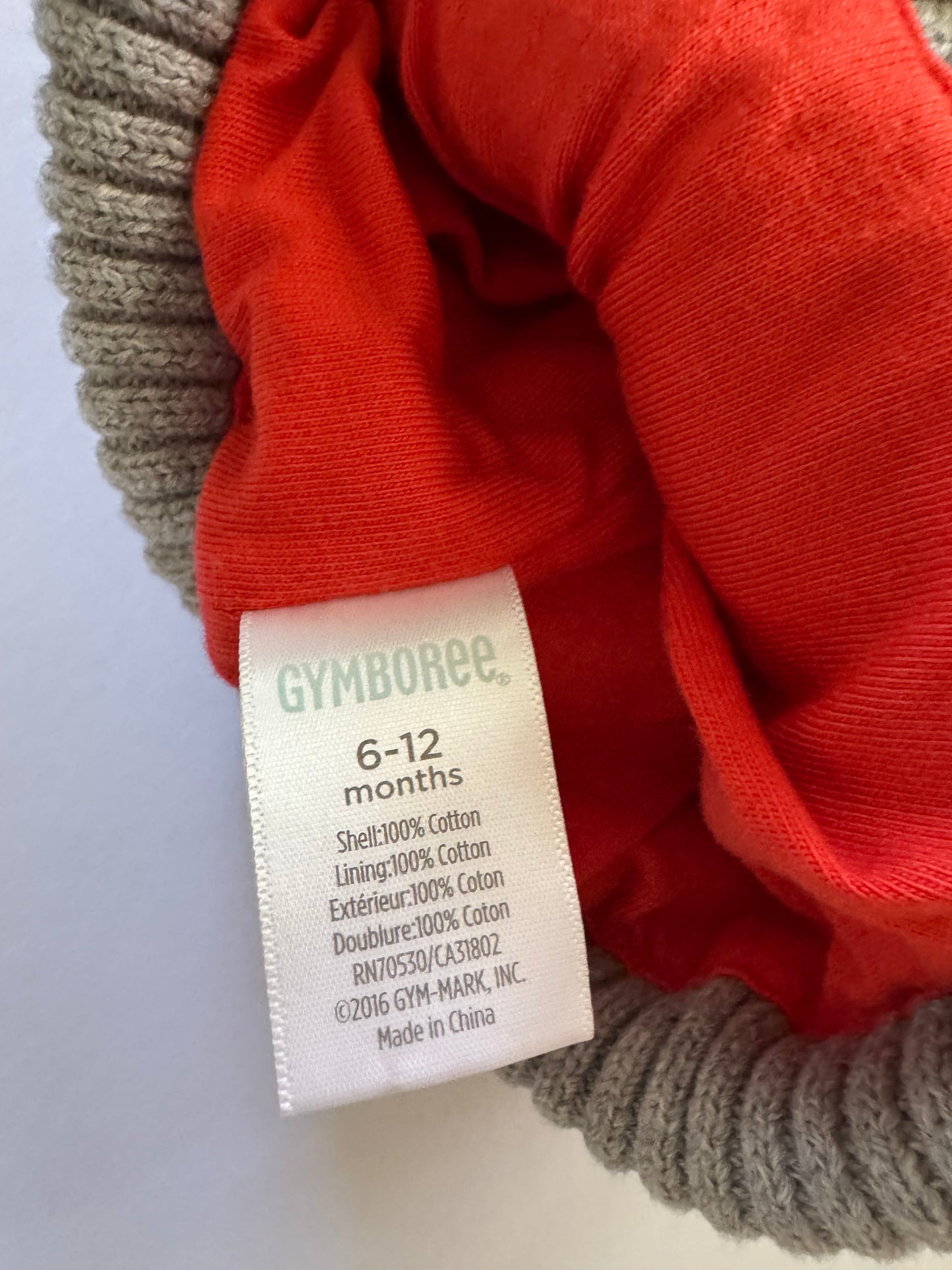 REDUCED #92 boys Gymboree 6-12 month winter lined hat truck