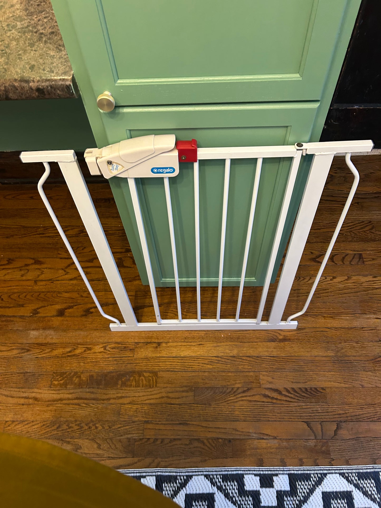 seller #62 Regalo step thru white baby gate