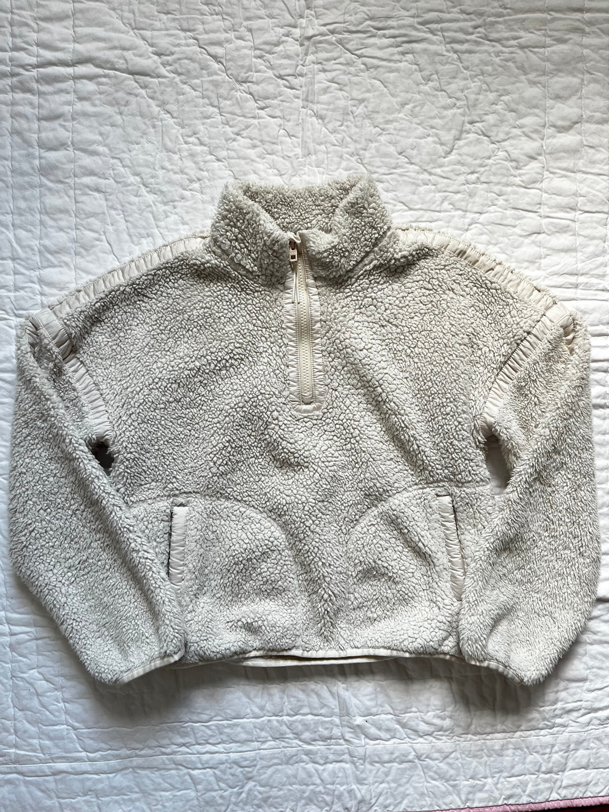 Seller #165 Girls Athleta Ivory Sherpa Pullover Size L (12)