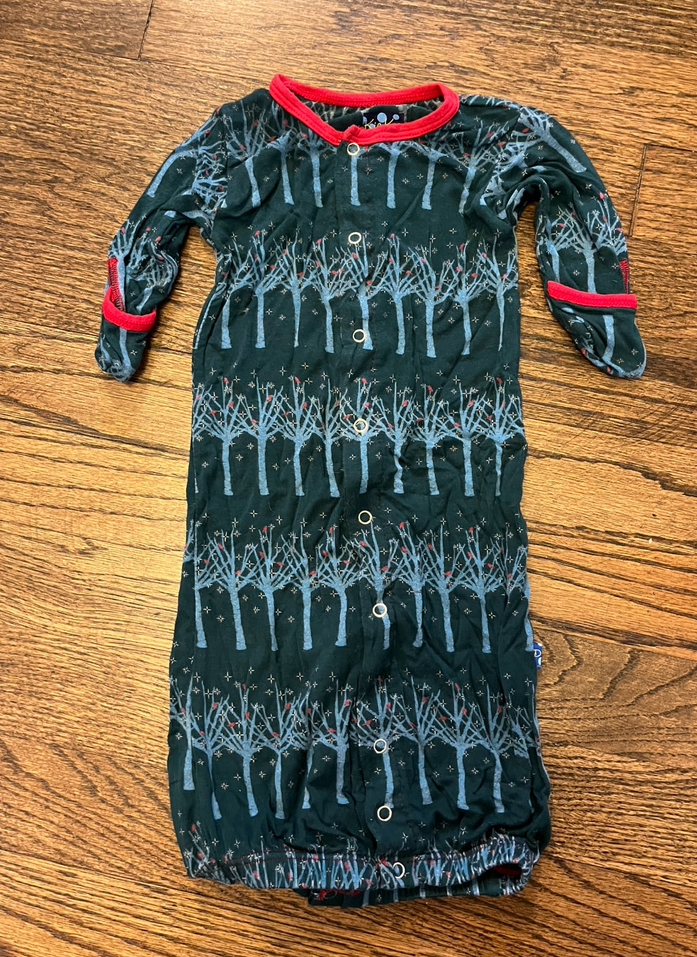 #67 Kickee Pants Christmas Gown 0-3 months