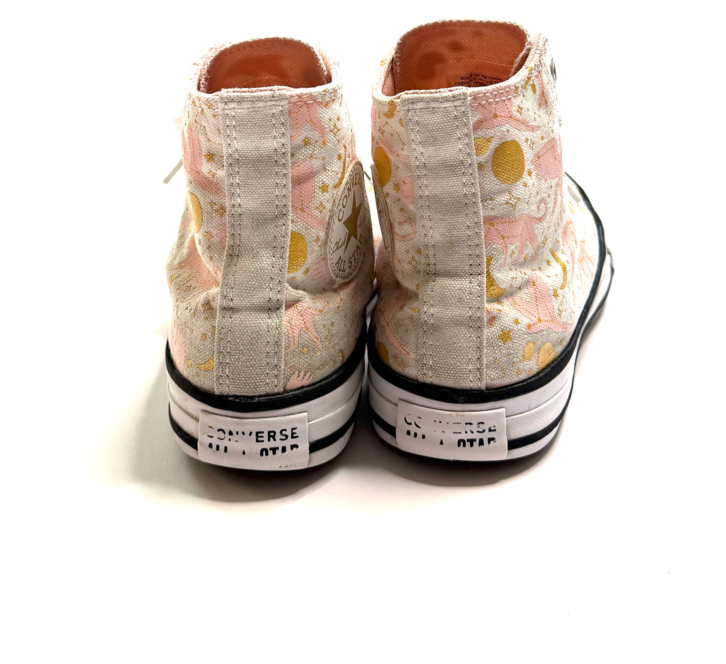 Seller 89 Girls Size 1 Metalic Zodiac Print Converse