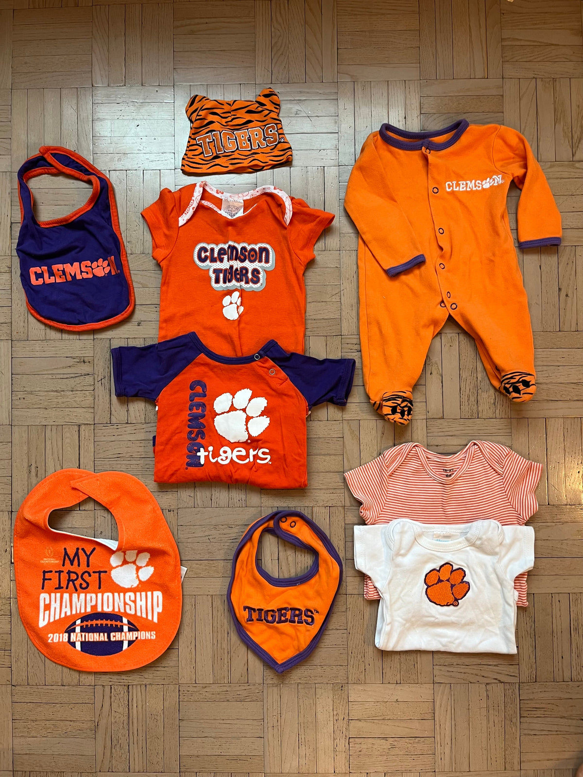 #195 Clemson Tiger 3-6 month bundle