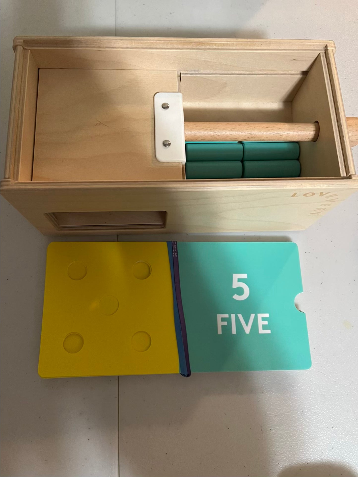 Seller #28 - Lovevery Counting Box (Missing card #6) - VGUC