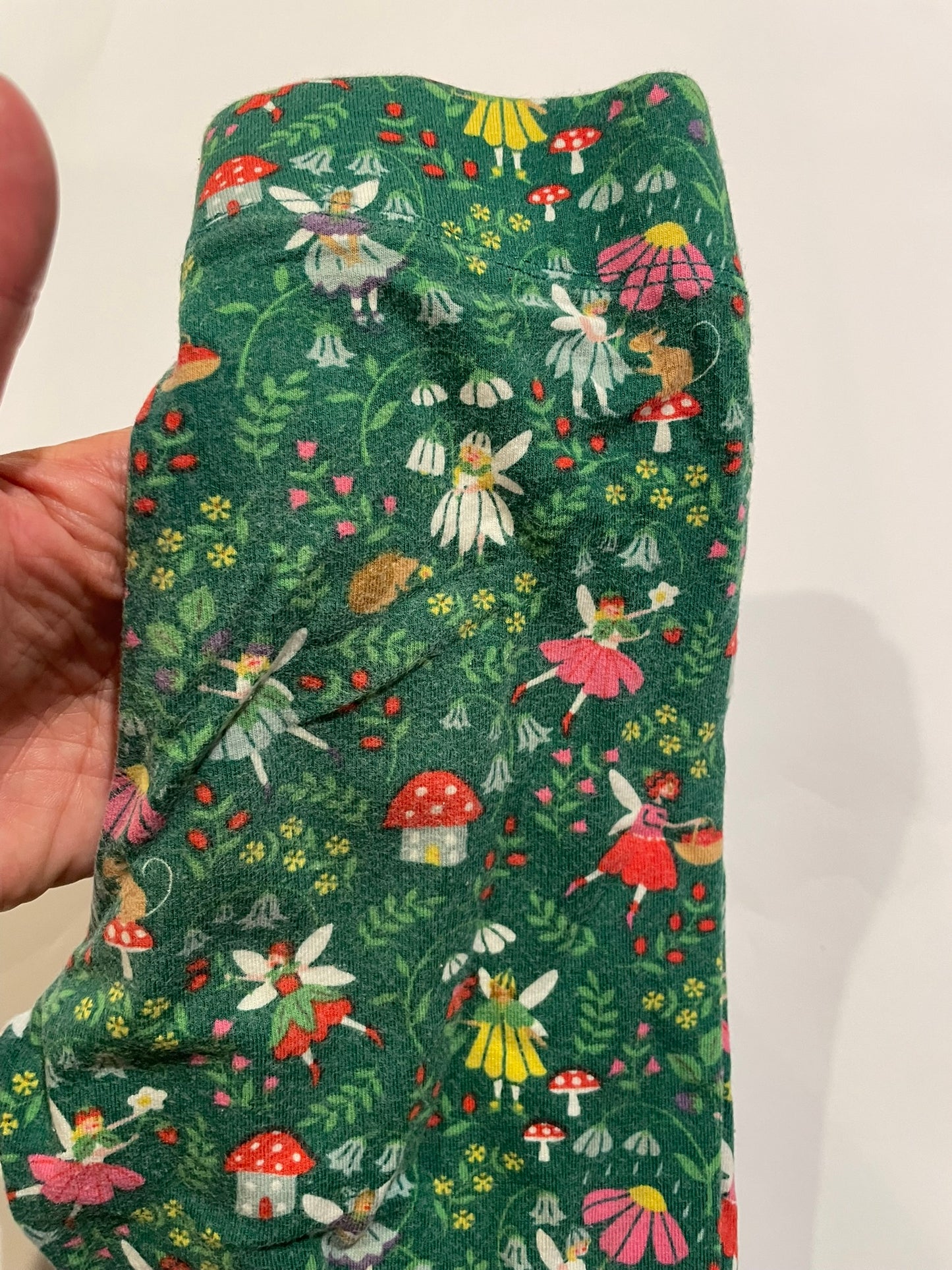 #126 Girls Boden 4-5 Green Fairy Leggings GUC