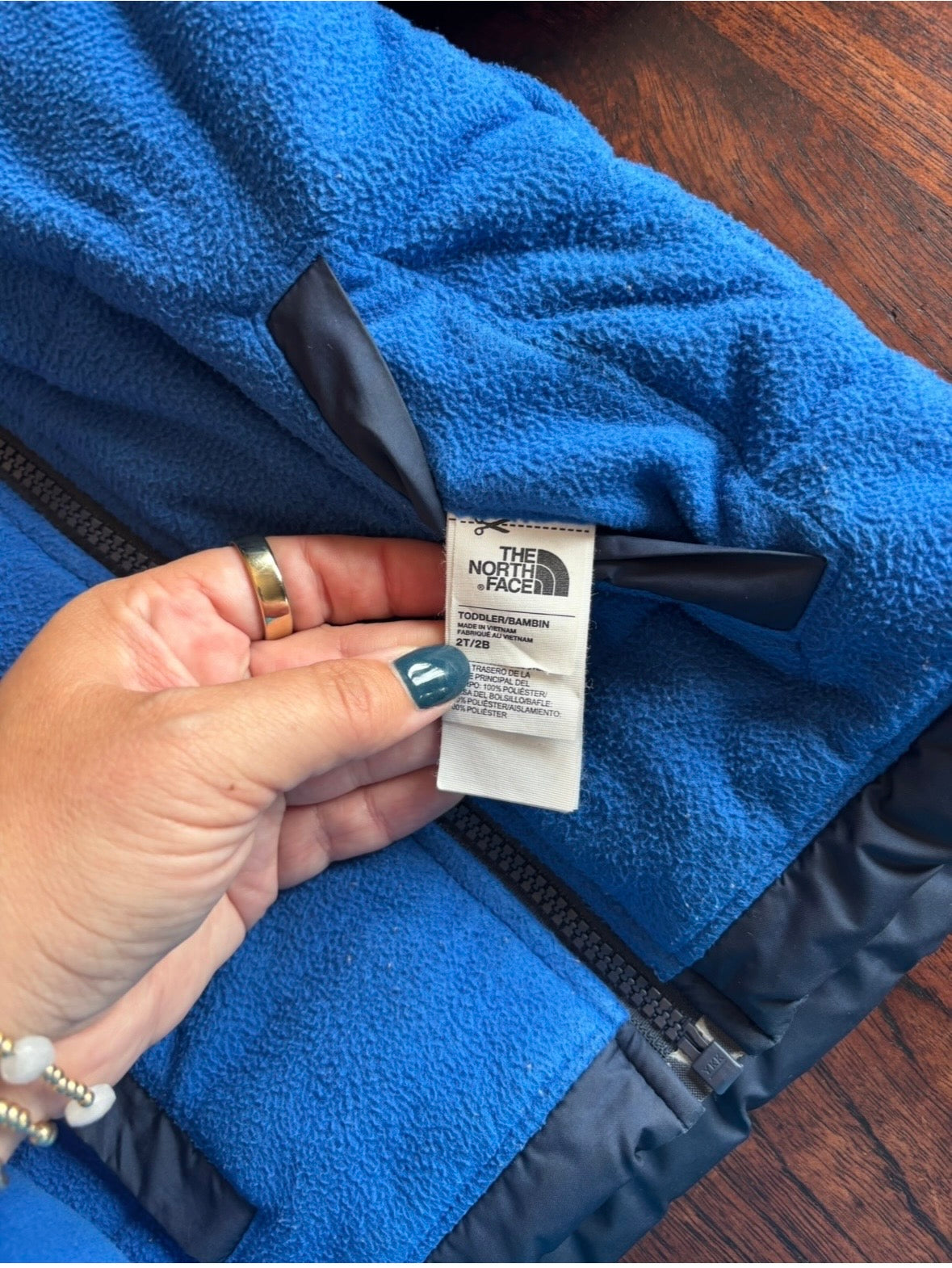 #44 The North Face Boys reversible hooded coat size 2T