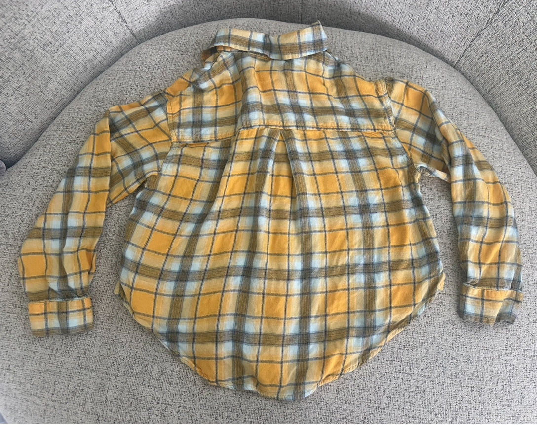 #77 EUC Girls Plaid Button-Up, 10/12