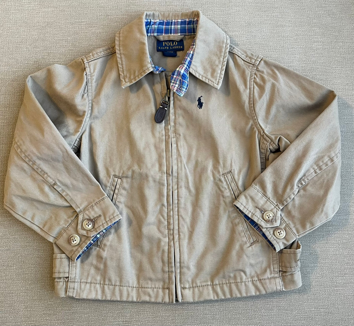 Seller #12 | Polo by Ralph Lauren | Boys Khaki Cotton Poplin Jacket | EUC | Size 3T