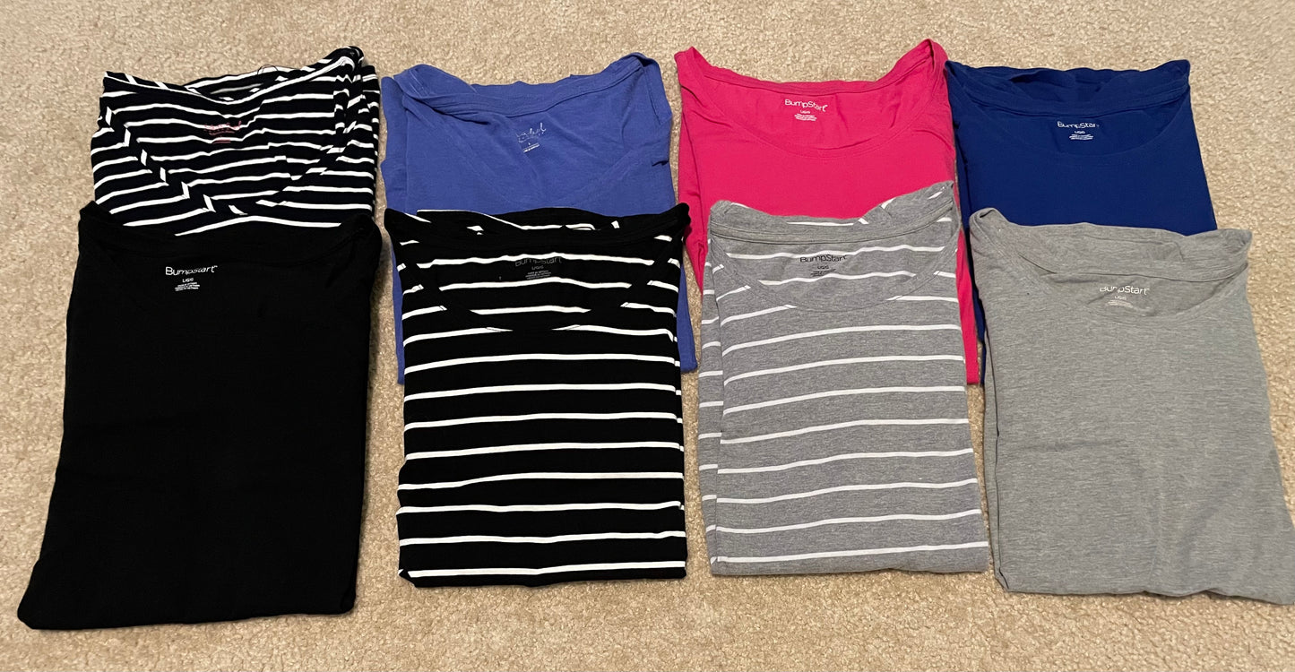 Seller 10- Maternity size large long sleeve shirt bundle