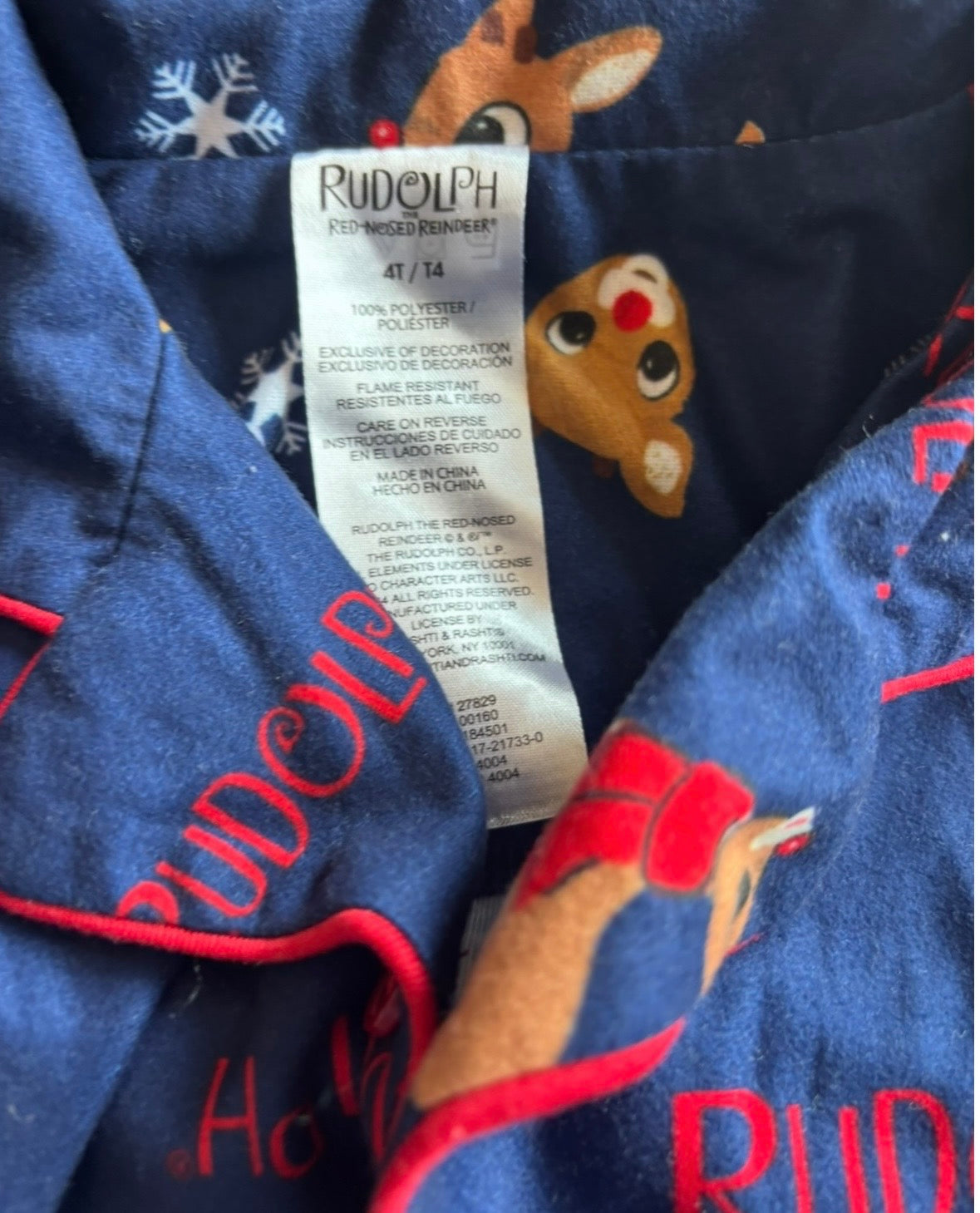 #44 EUC Rudolph PJ Set size 4T