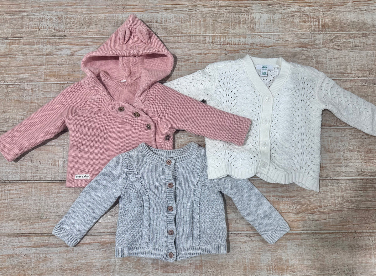 #108 The Infant Girl Cardigan Bundle 3-6M
