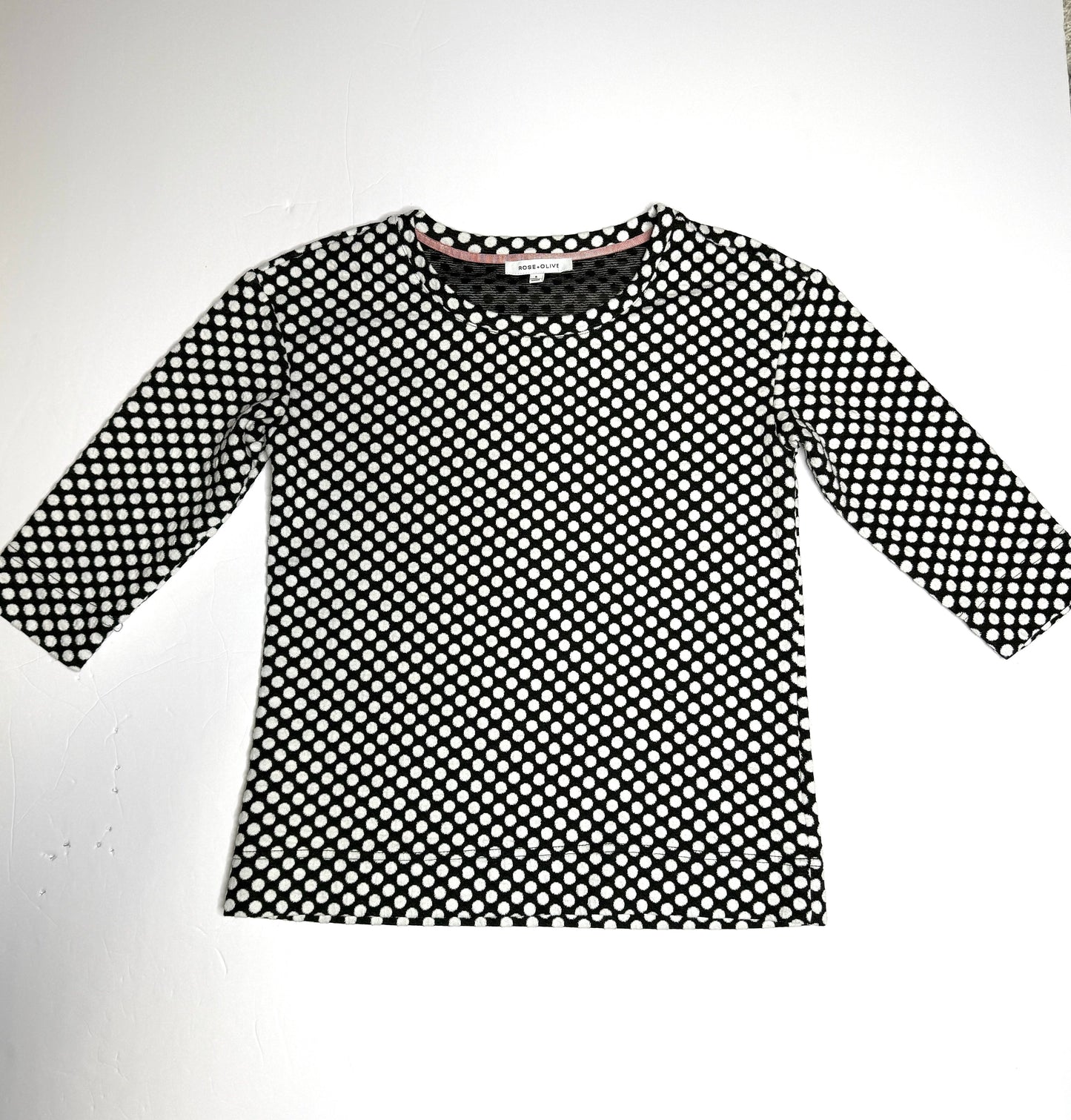 Seller 89 Womens Black/White Polka Dot Top Size Small