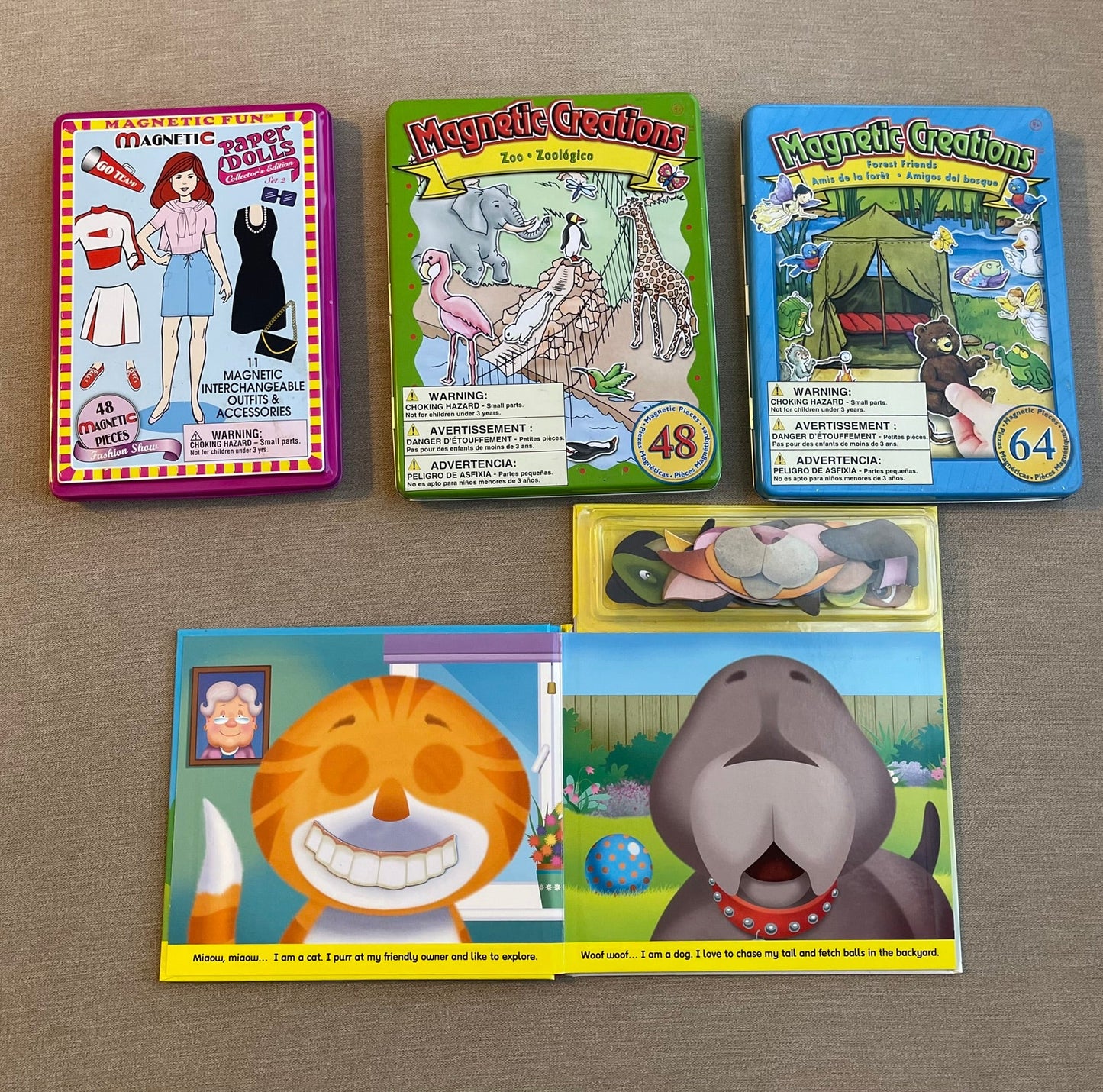 Seller #12 3 Magnetic Play Sets | 1 Funny Pets Magnetic Book
