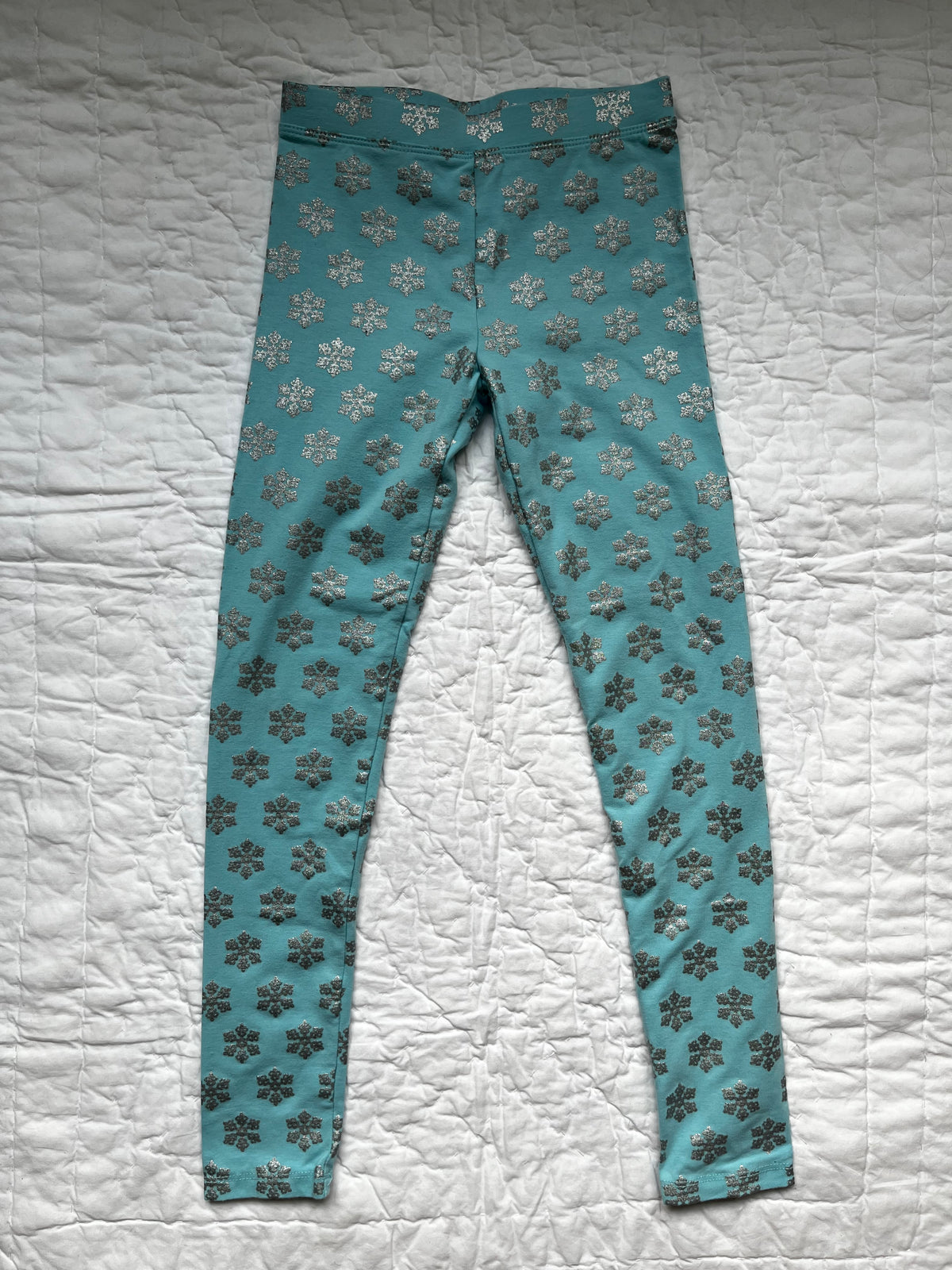 Seller #165 Girls Crewcuts Blue Snowflake Leggings Size 10