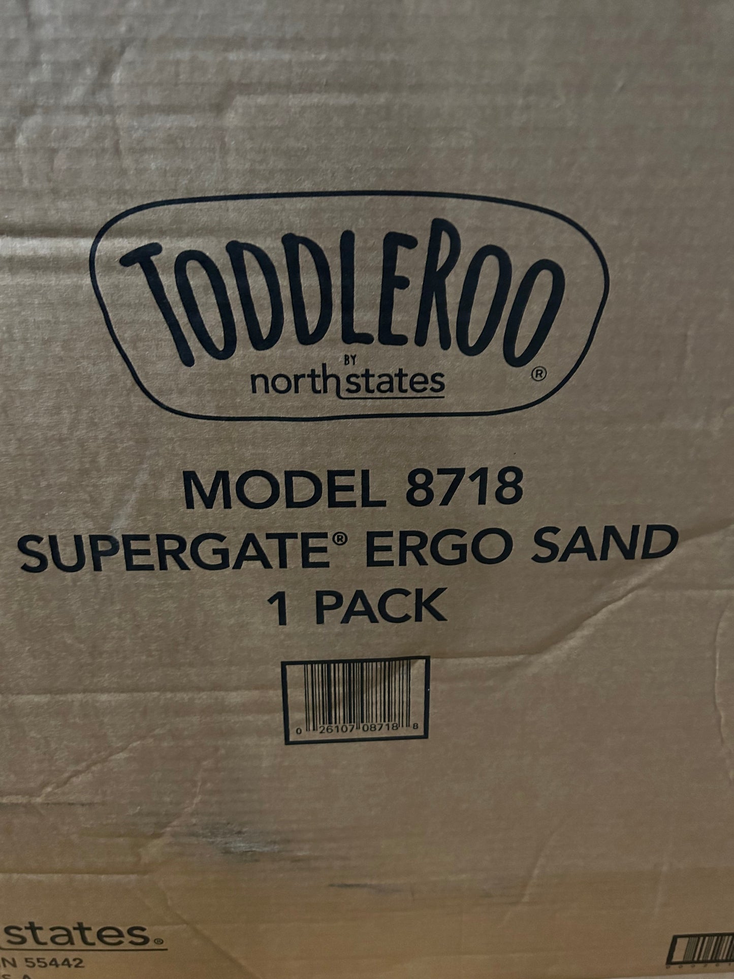 Seller 128- Toddleroo Baby Gate Sand Color New in Box (1 of 2)