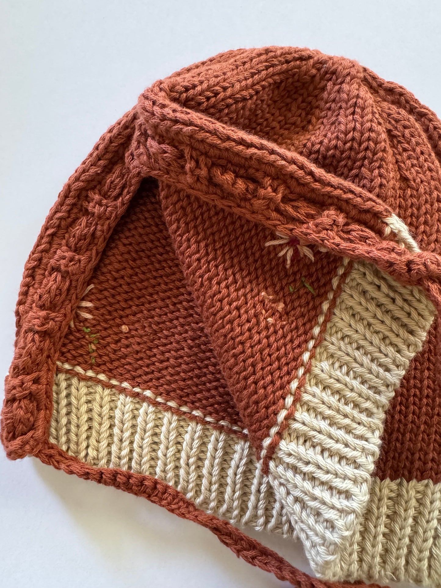 REDUCED #92 wild wawa NEW knit baby bonet