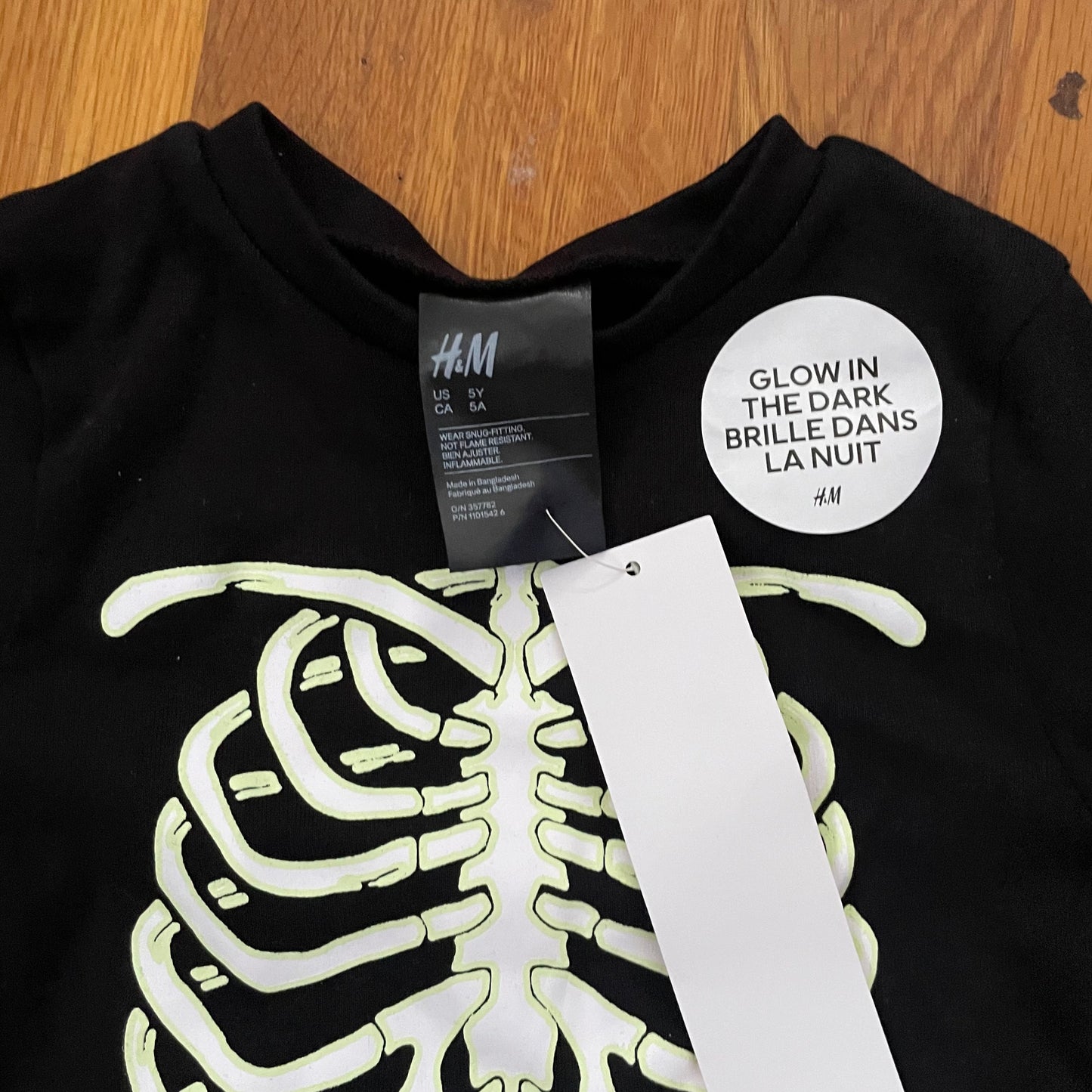 #116 New H&M Halloween Skelton pajamas 5
