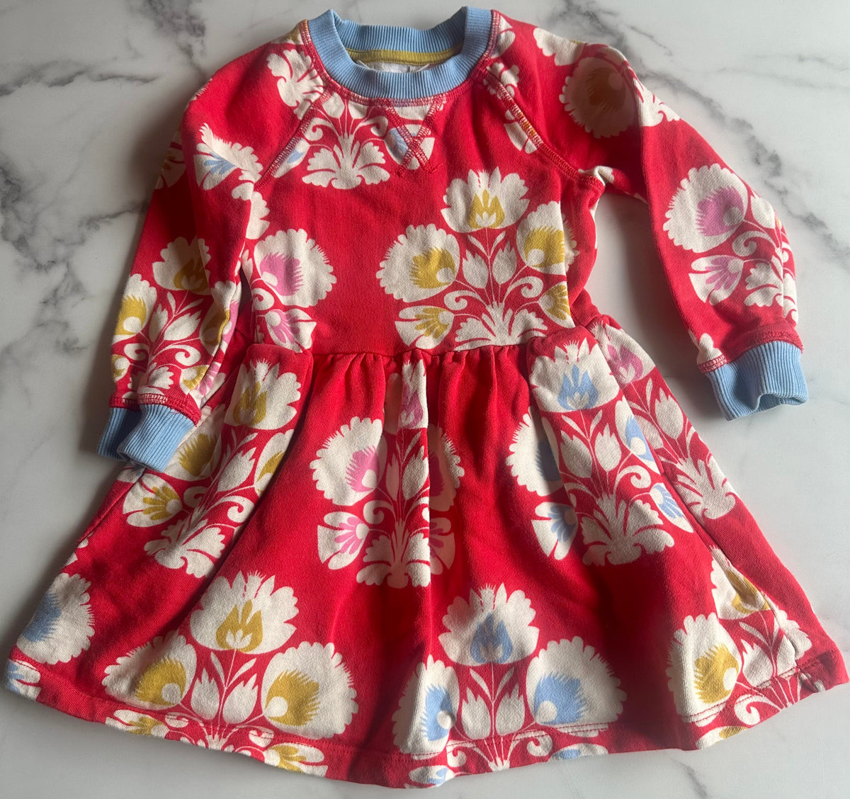 Seller #58 Girls Boden floral sweatshirt dress size 3-4