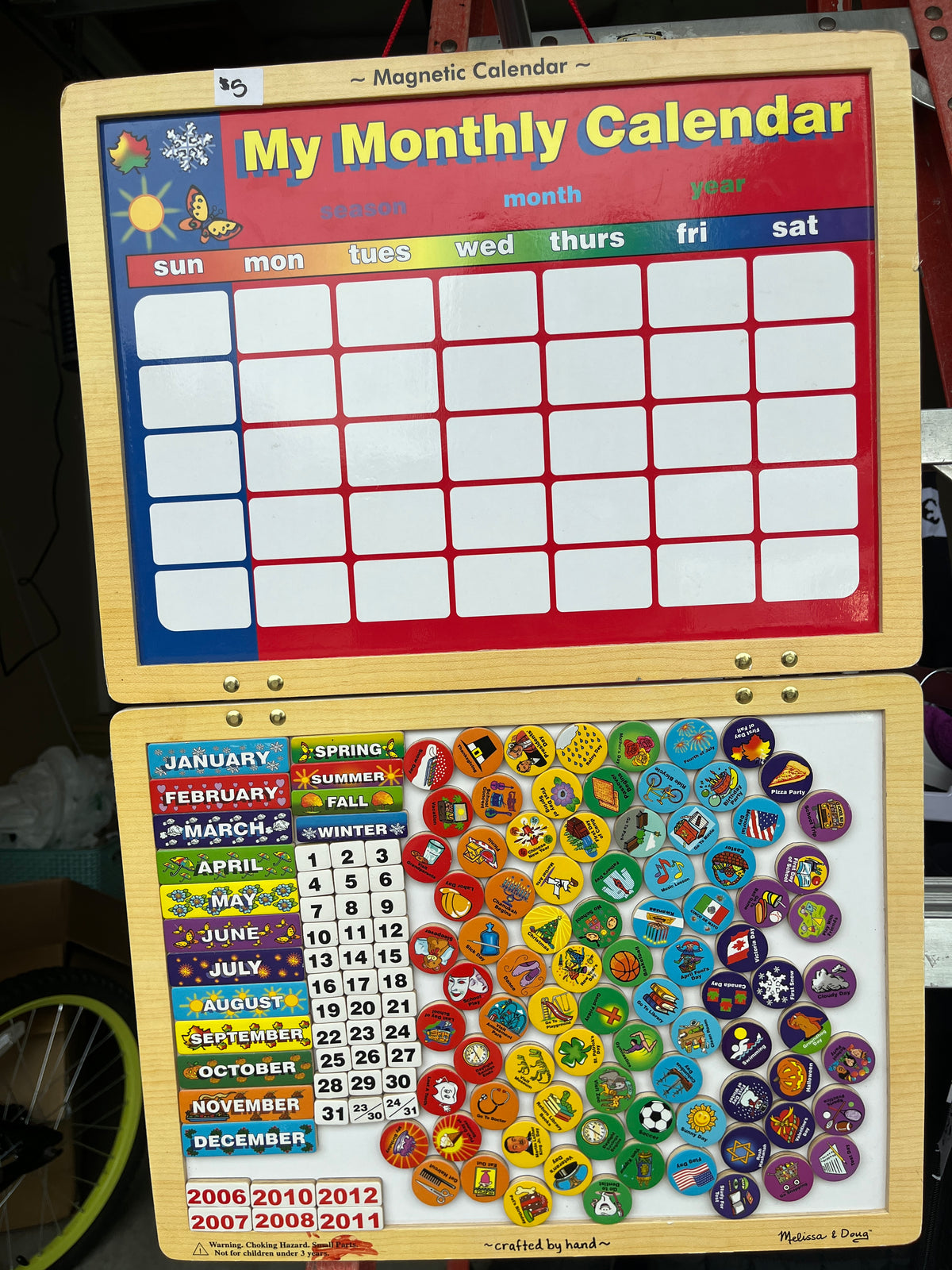 135 Melissa and doug Magnetic monthly calendar. No missing pieces
