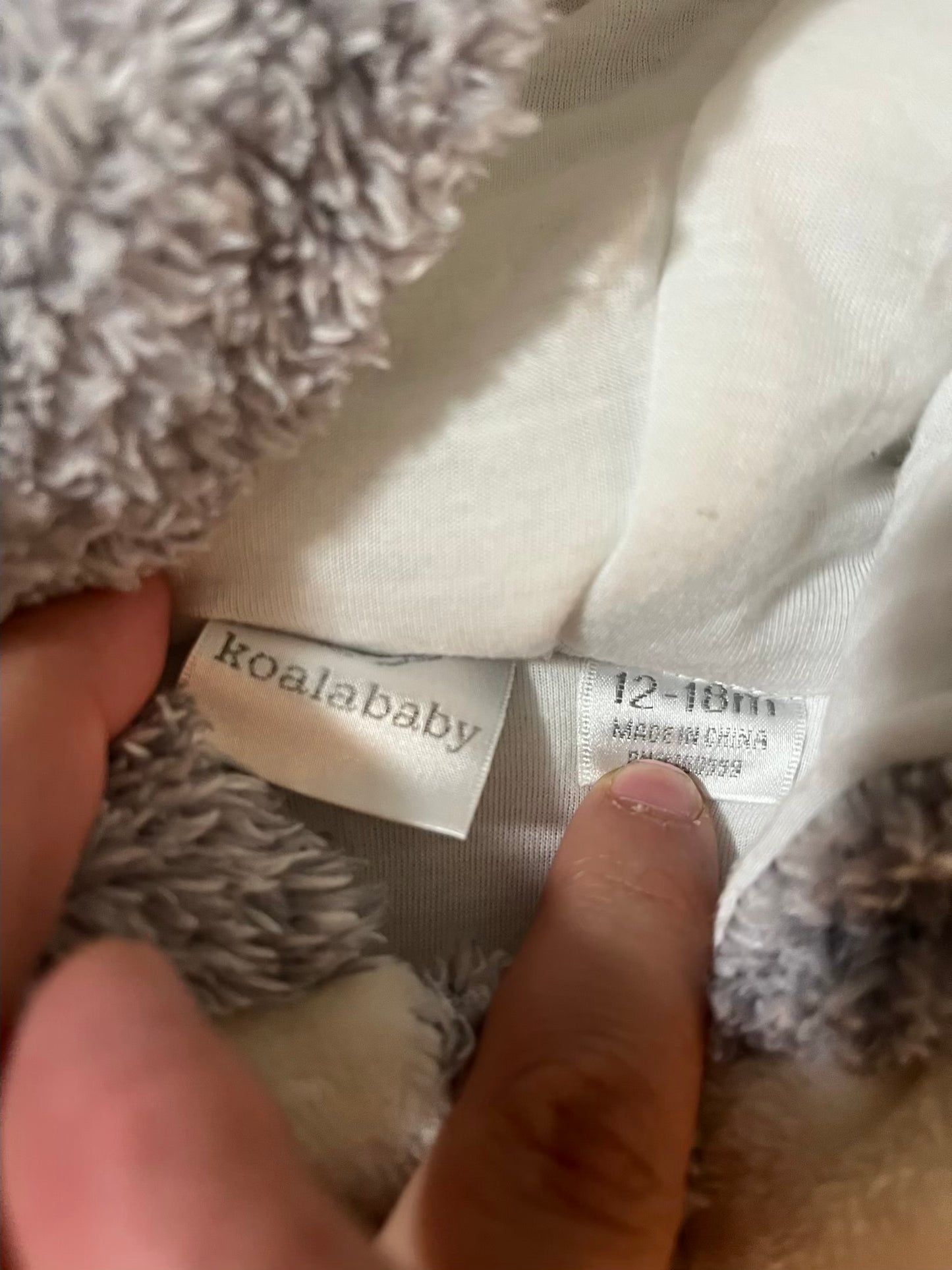 Seller #28 - Koala baby 12-18M Bunting - EUC - Gender Neutral Gray