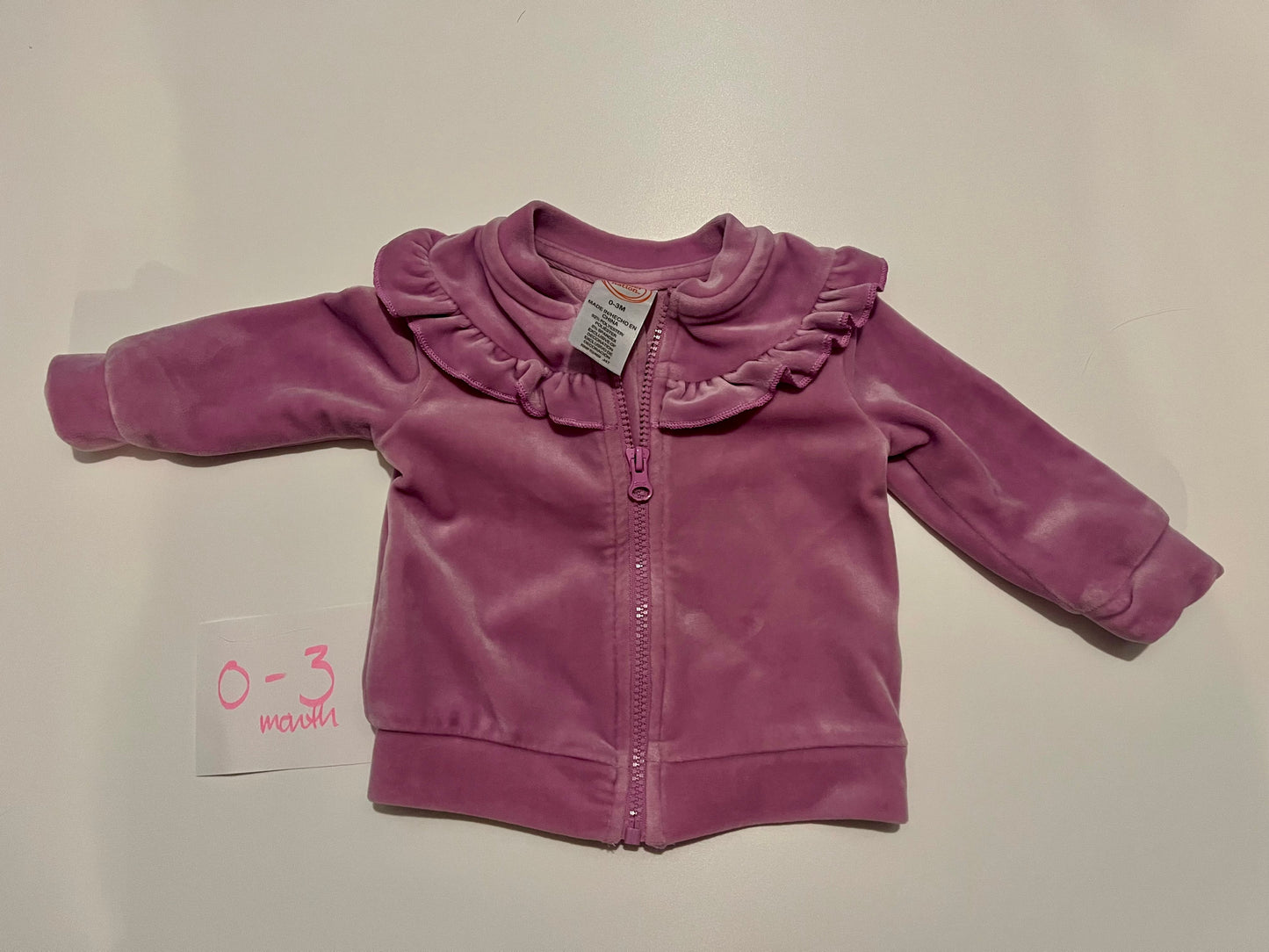 #32 Girls 0-3 purple velour jogging suit *reduced*
