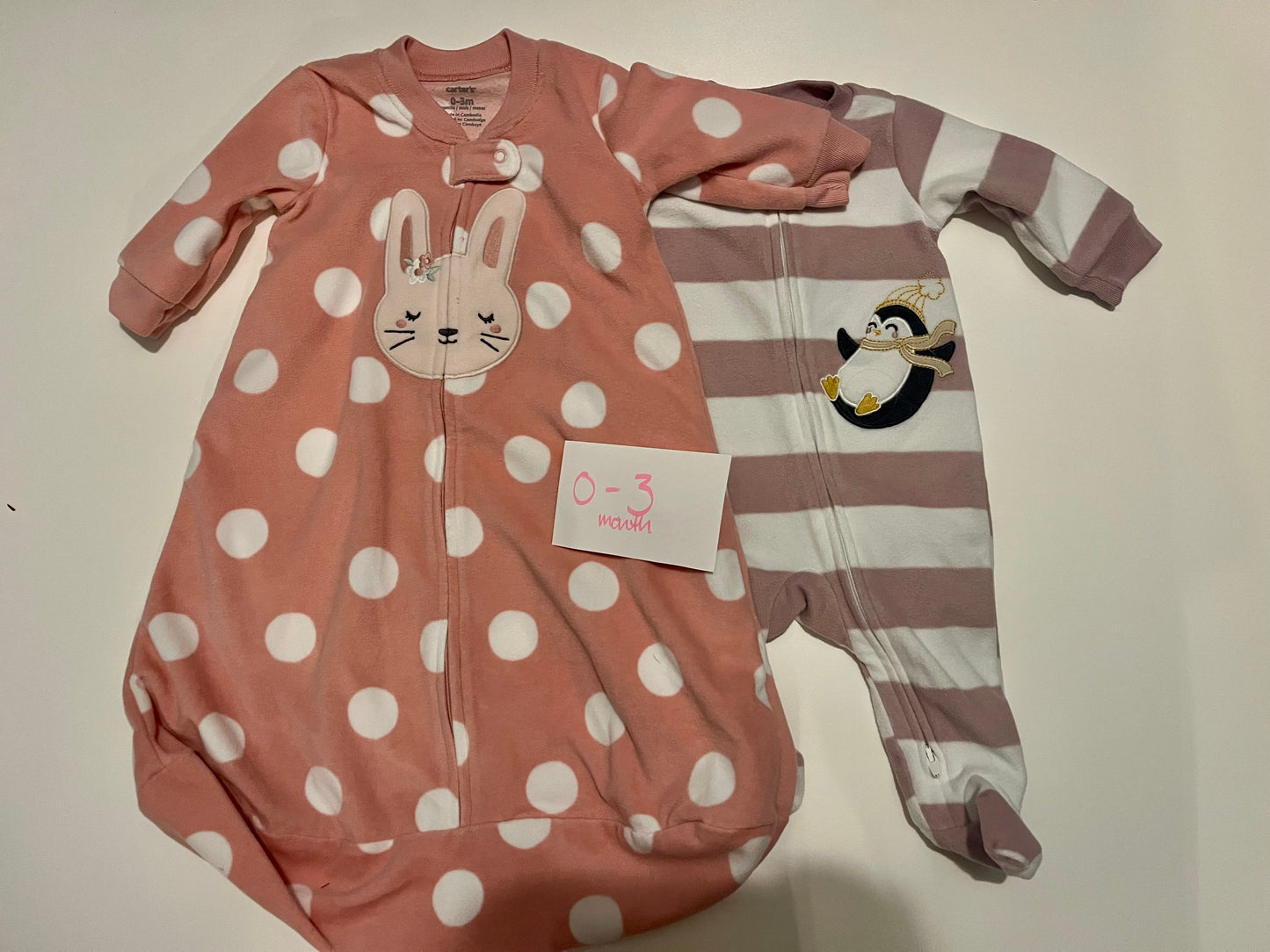 #32 Girls 0-3 month fleece sleeper *reduced*