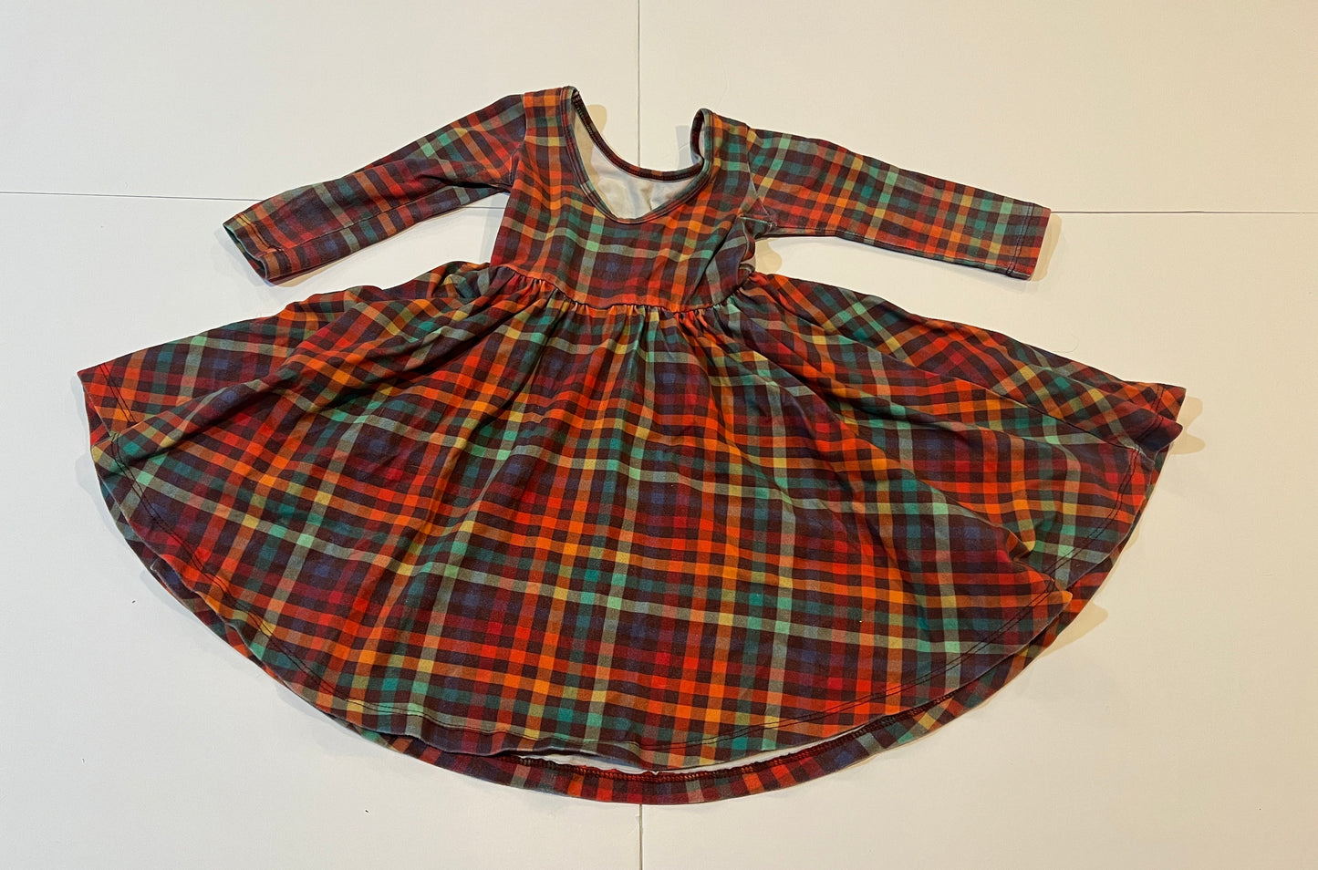 #180 Girls 4 Alice and Ames Plaid Twirl Dress 2 available