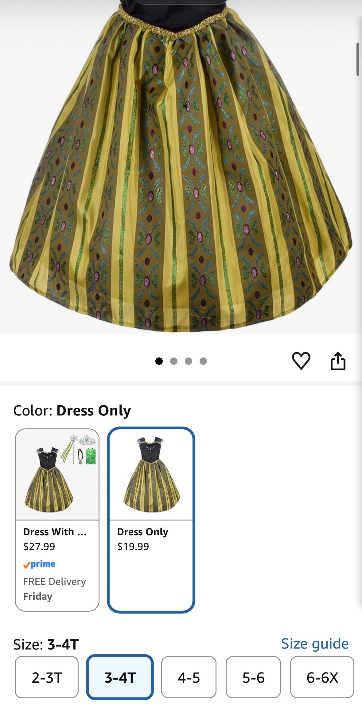 Seller #58 Girl Frozen Anna inspired dress 3/4T