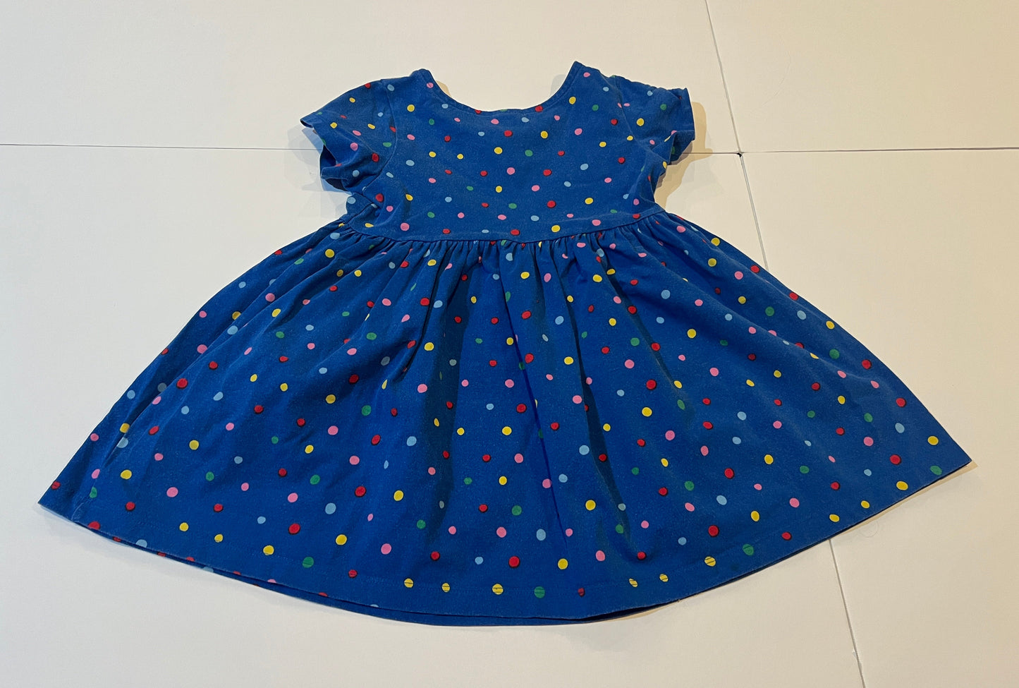 #180 Girl 100 /Girl 4 Hanna Blue polka Dot Dress