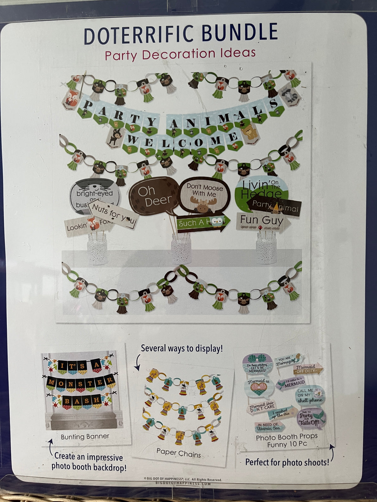 135 Big Dot birthday decorations multiple pictures