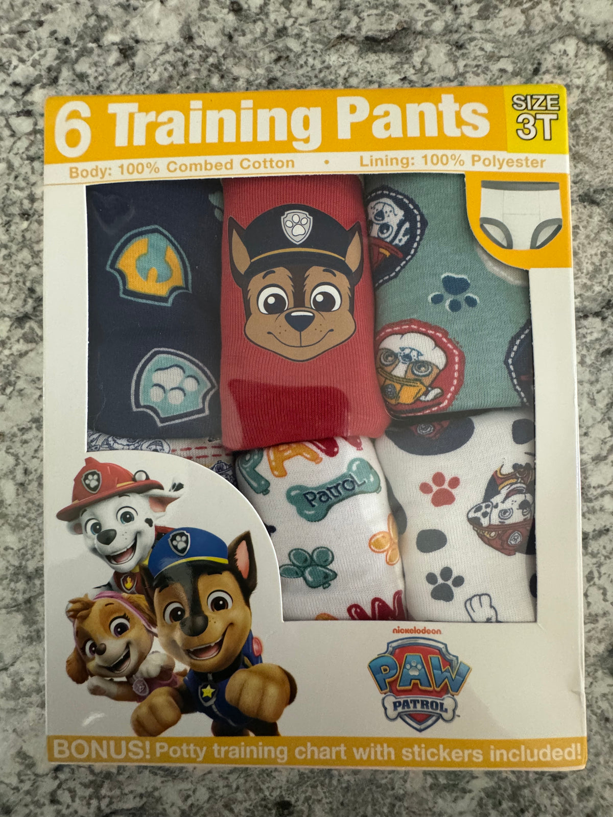 #107 Paw Patrol Training Pants 3T *NIB*