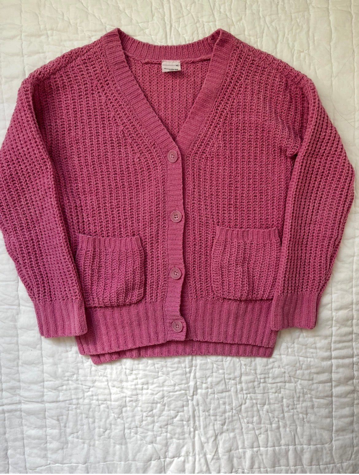 Seller #165 Girls Abercrombie Kids Pink Cardigan Size 9-10