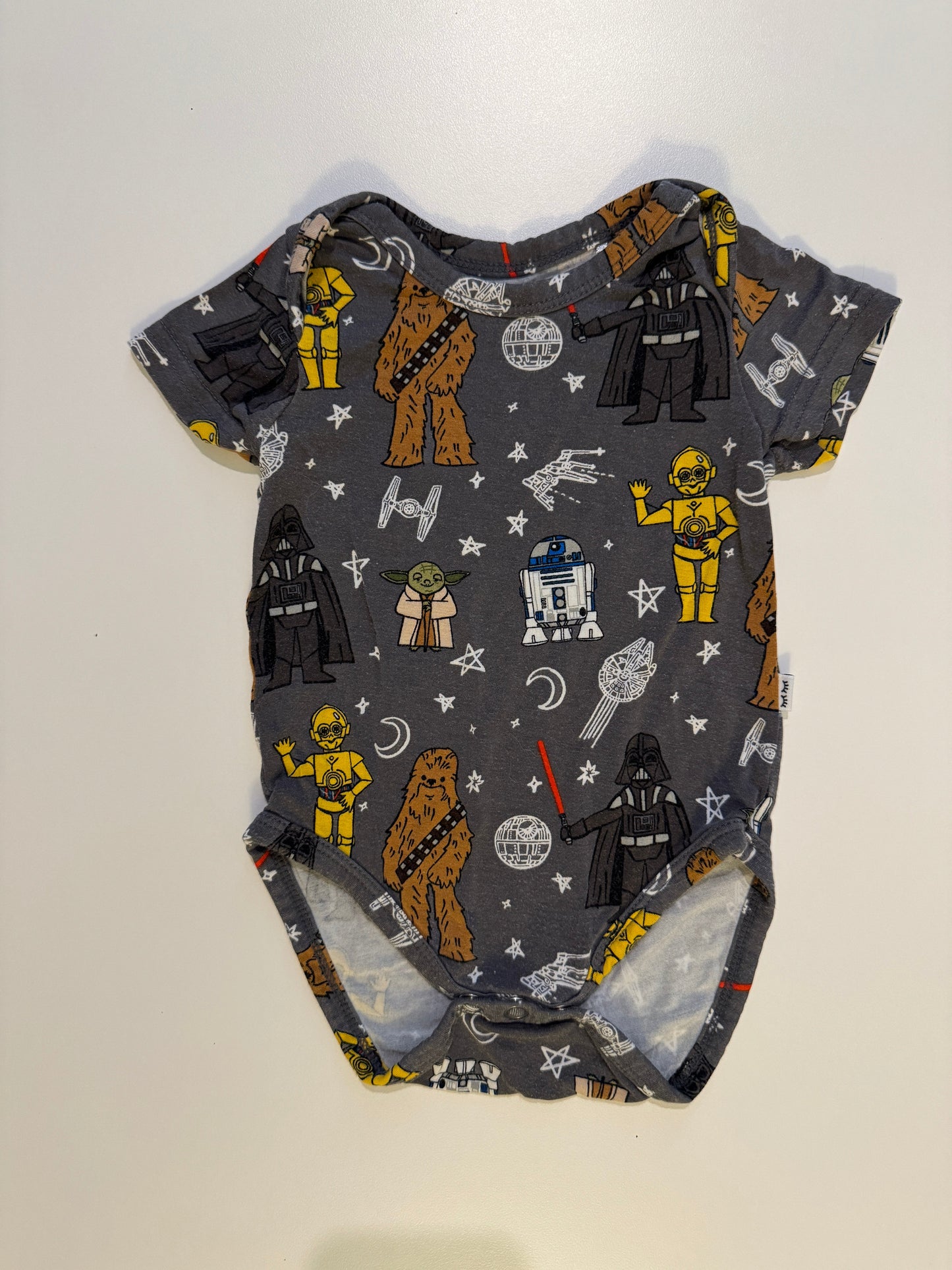 #32 Little Sleepies Star Wars onesie 0-3 months EUC