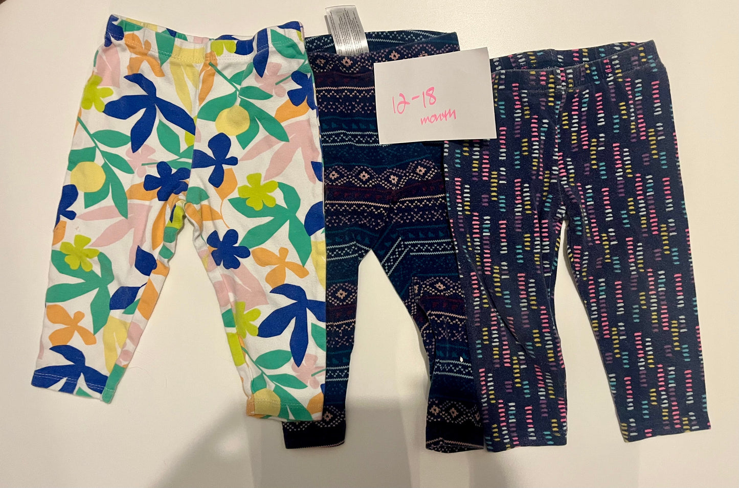 #32 Girls 18 month patterned legging bundle *reduced*