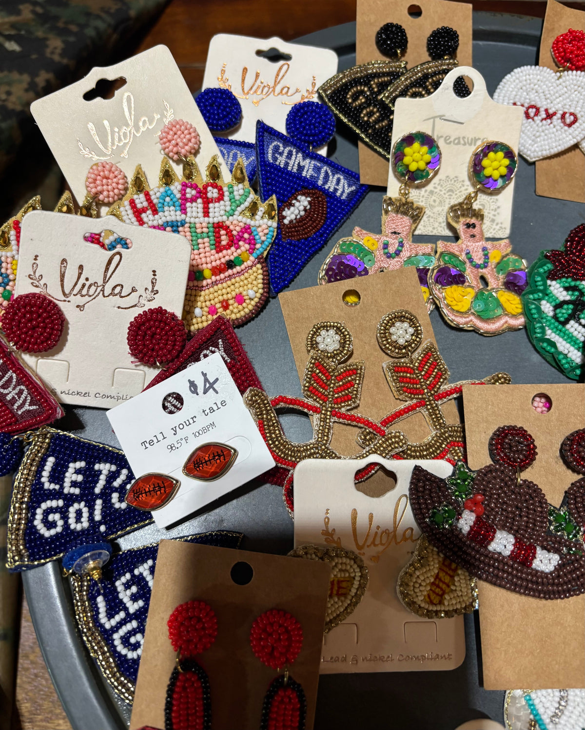 #44 reduced! assorted holiday seed bead earring bundle