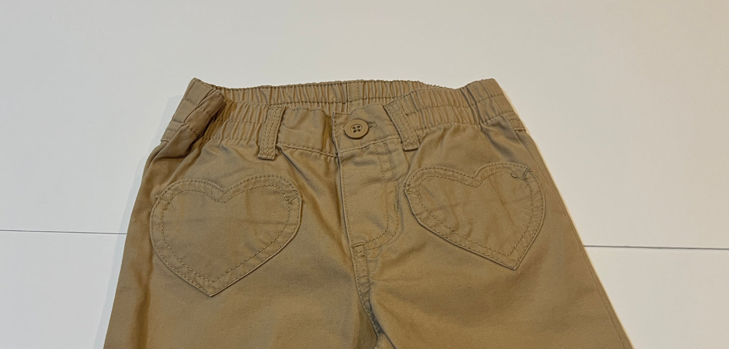 #180 Girl 4T Carter’s Heart khaki