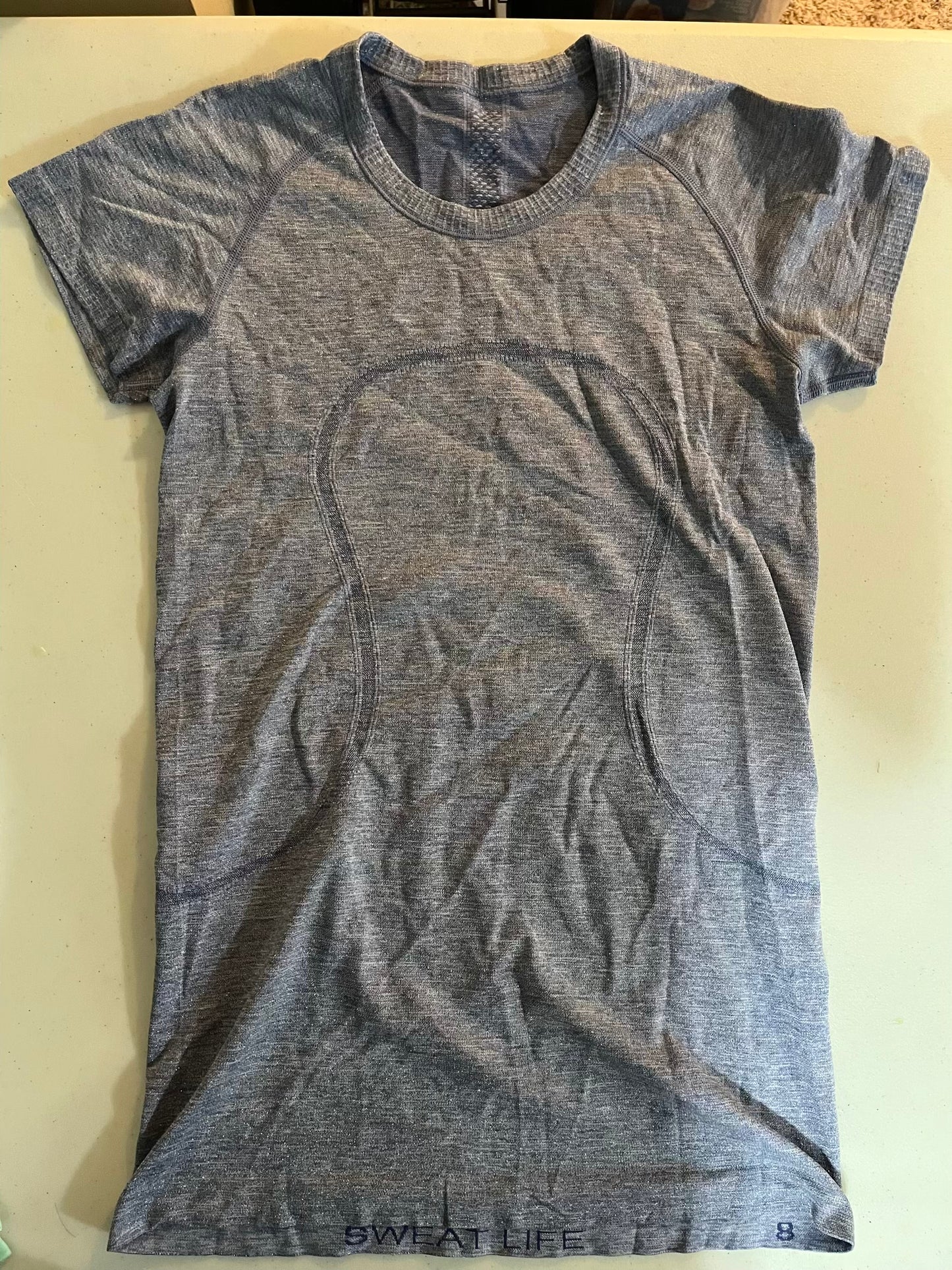 Seller #28 - Women's Size 8 Glittery Blue Swiftly Top - EUC