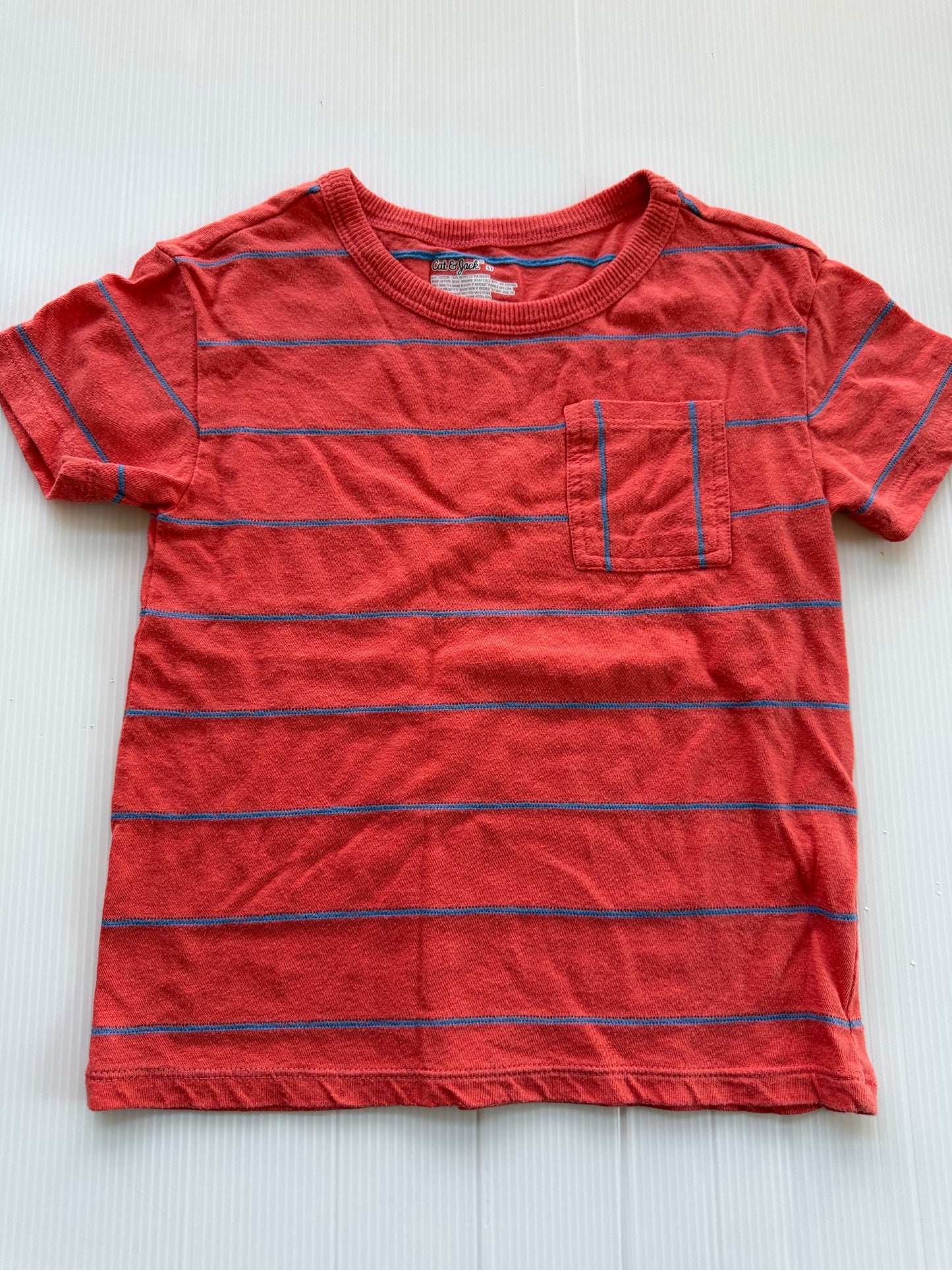 #167 Cat & Jack Boys Striped Tee - 5T