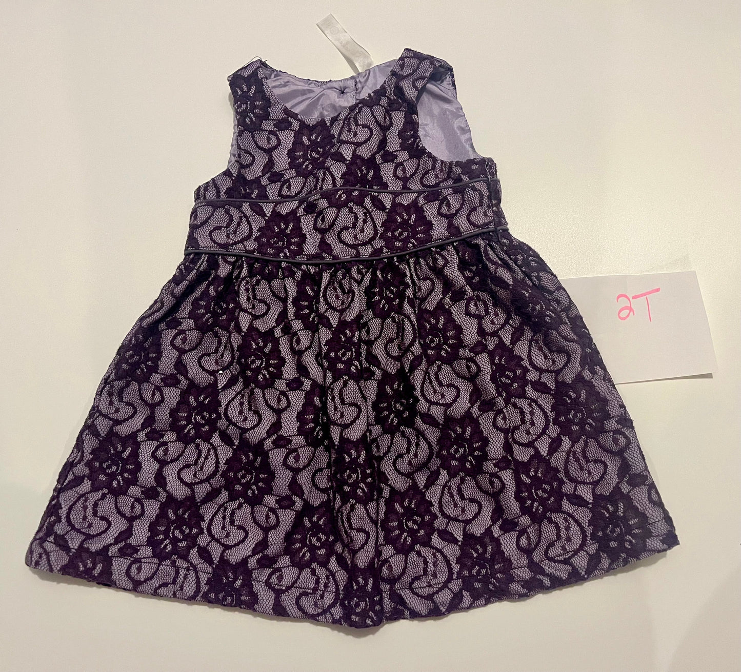 #32 Girls 2T purple lace holiday dress *reduced*