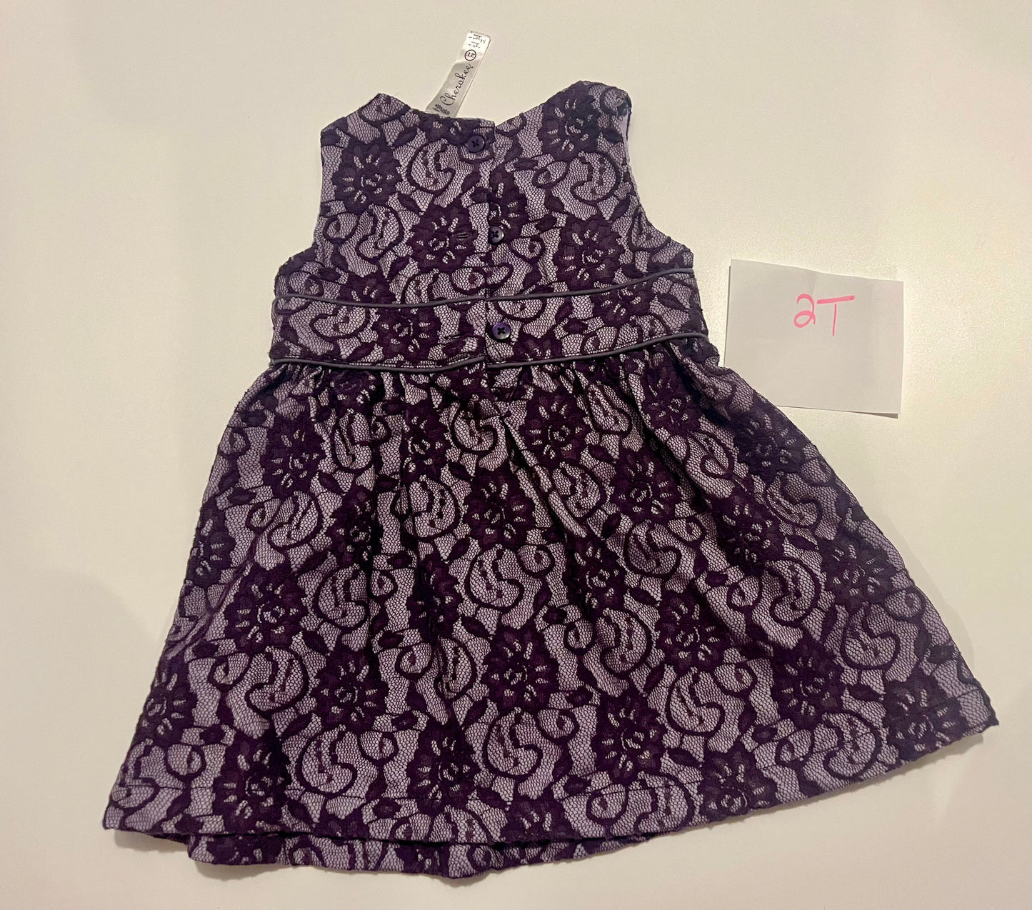 #32 Girls 2T purple lace holiday dress *reduced*