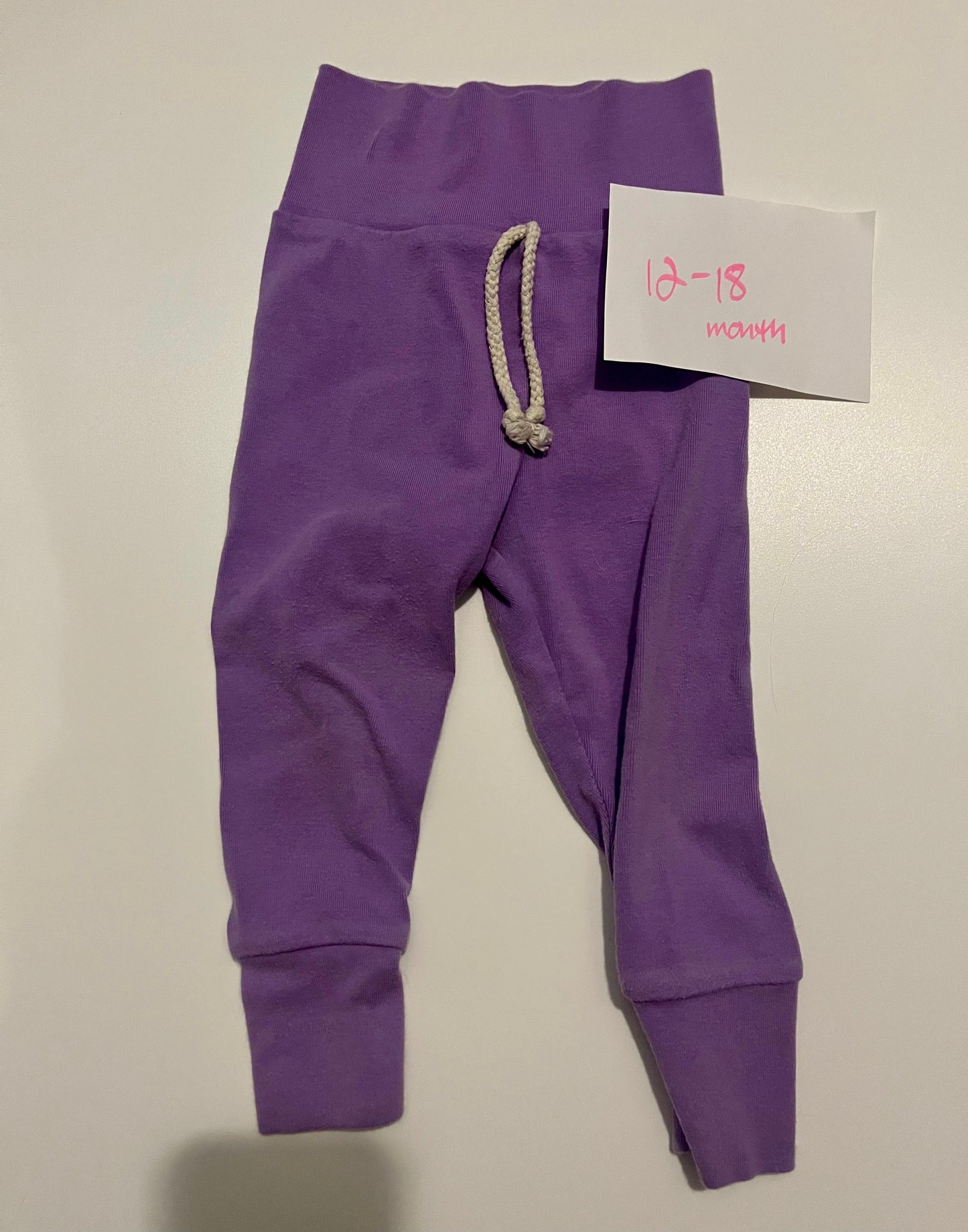 #32 Girls 12-18 month One Little Shop Co purple sweatshirt outfit *reduced*