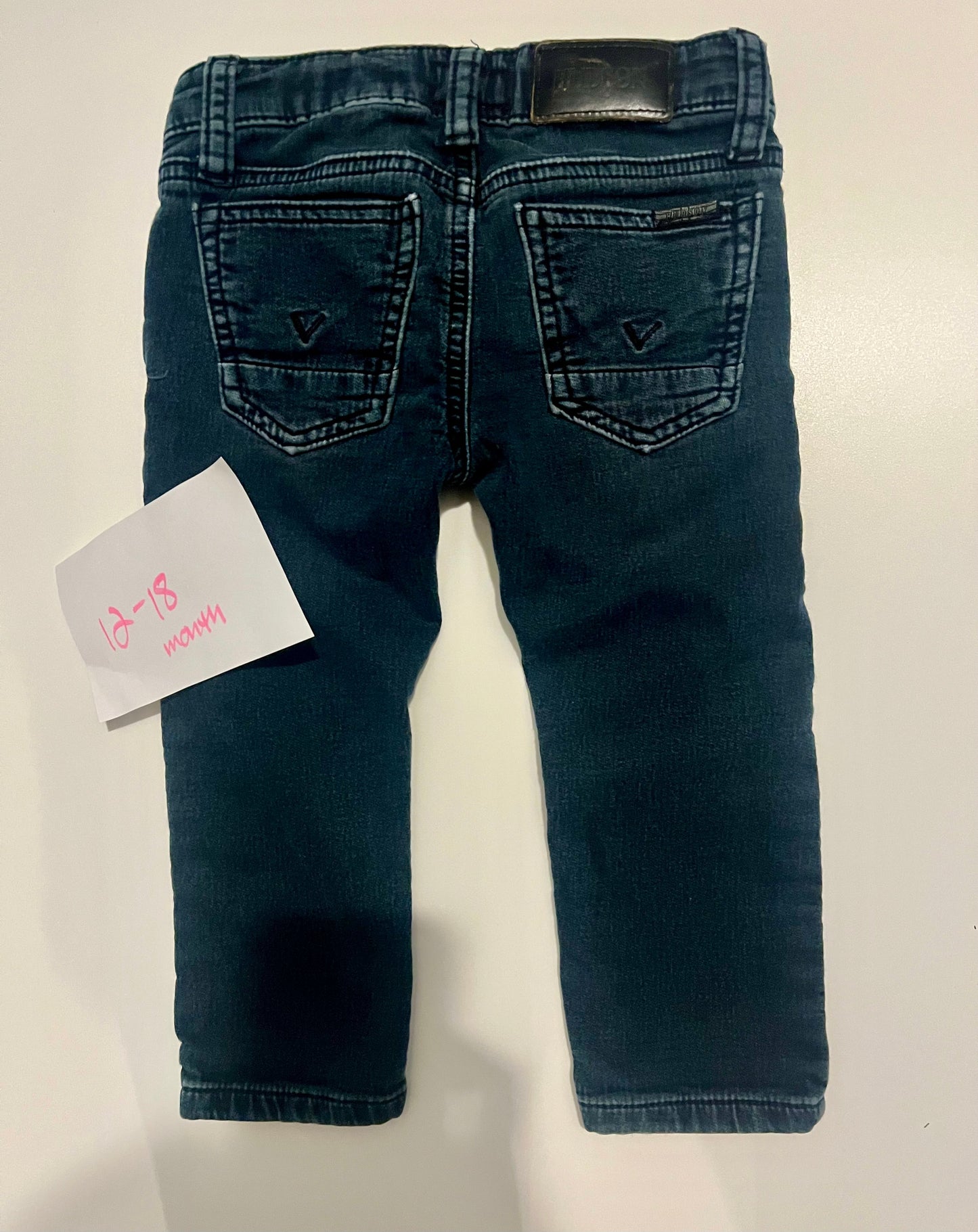 #32 Hudson 12-18 month dark wash jeans